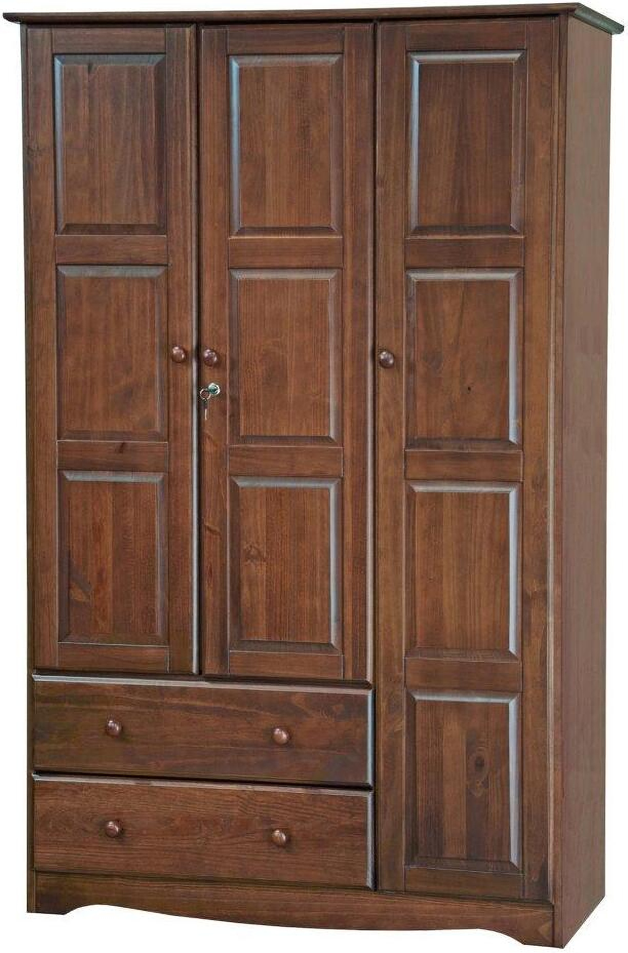 Solid Wood Grand Wardrobe In Mocha by Palace Imports | 1StopBedrooms