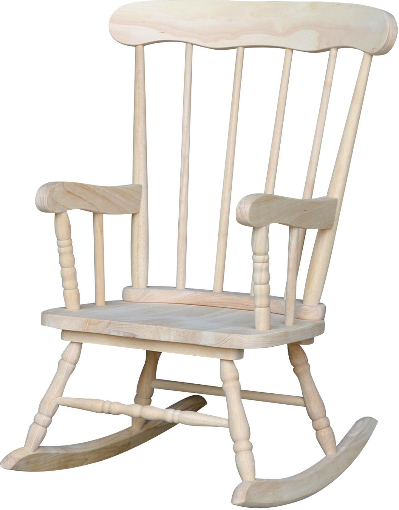 Solid Wood Juvenile Rocker In Unfinished by International Concepts ...