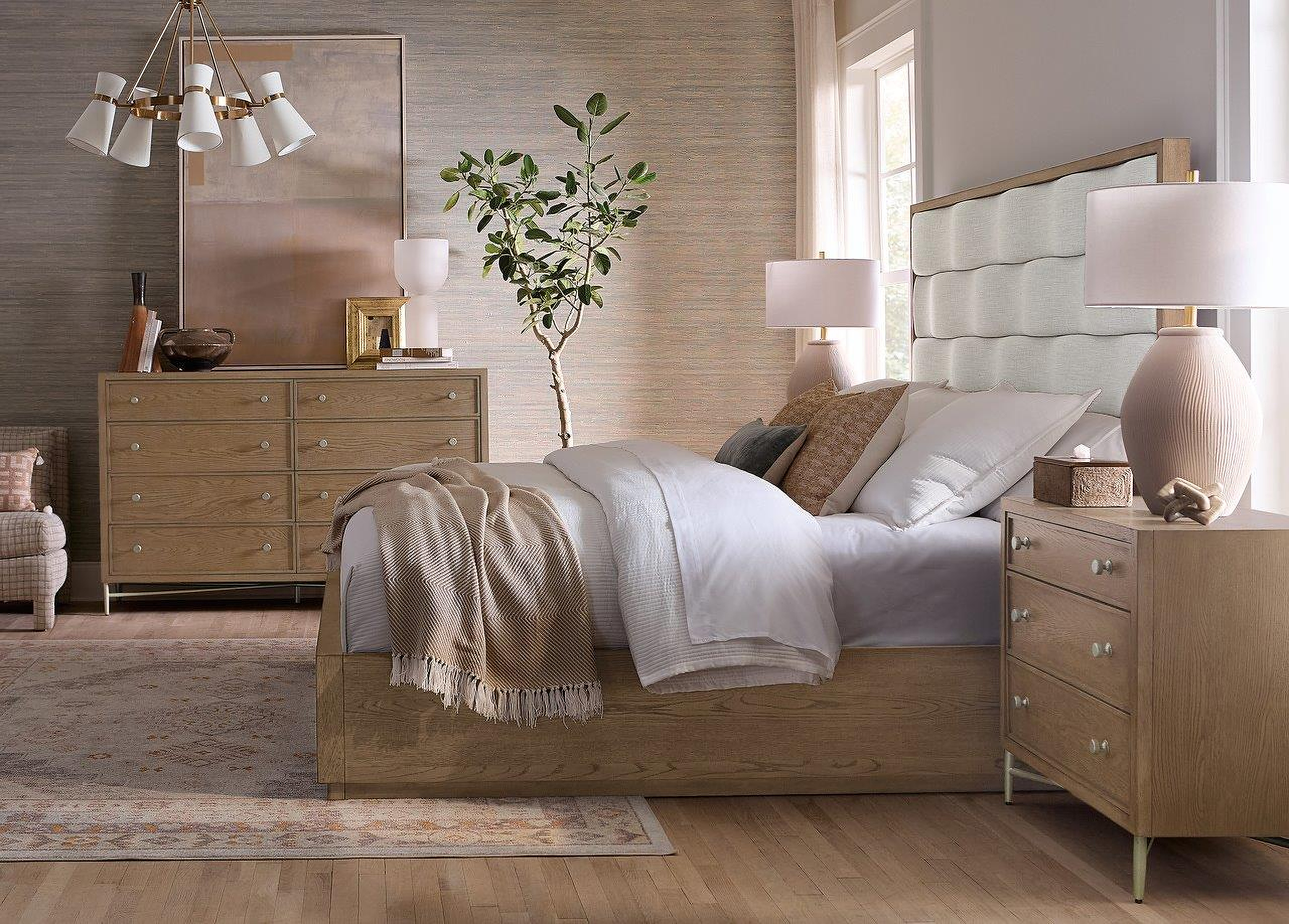 Sonnet Bedroom Set In Beige by Hooker | 1StopBedrooms