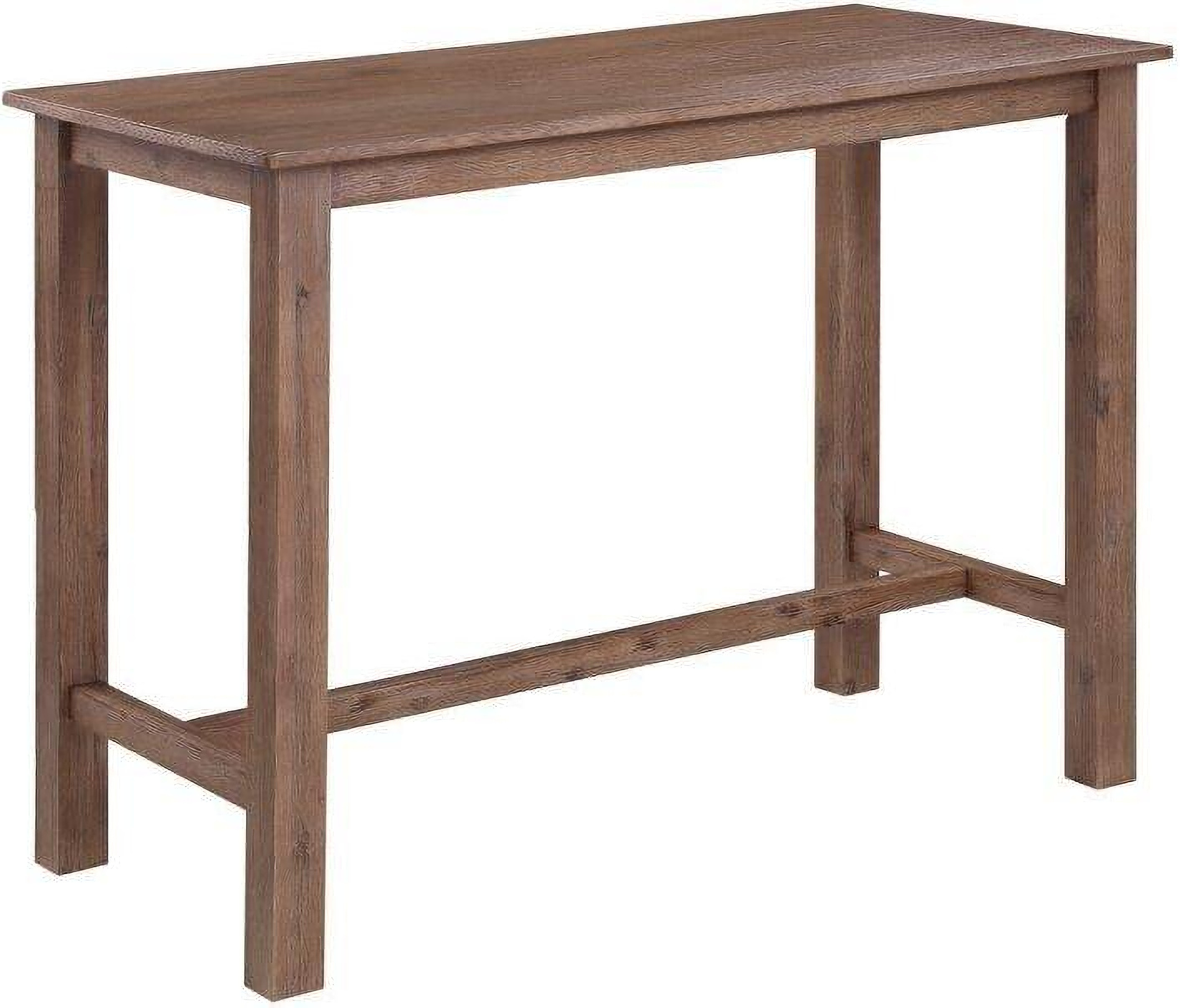 Boraam Sonoma Pub Set Da 4 Pezzi - Tavolo, Panca E 2 Sgabelli In Legno Di Gomma - Finitura Storm Gray Wire-Brush