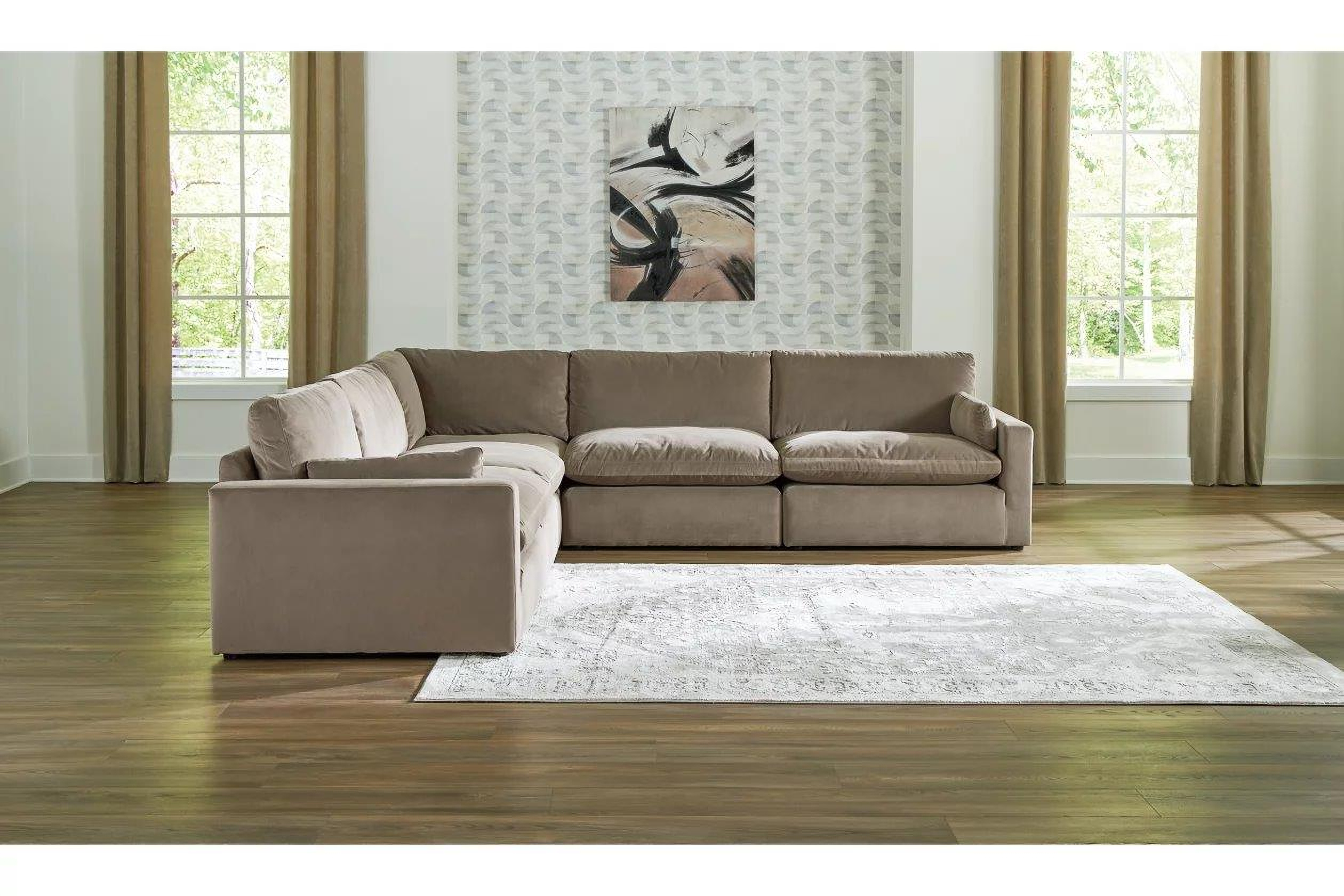 Sophie 5 Piece Sectional In Cocoa by Ashley Furniture 1StopBedrooms