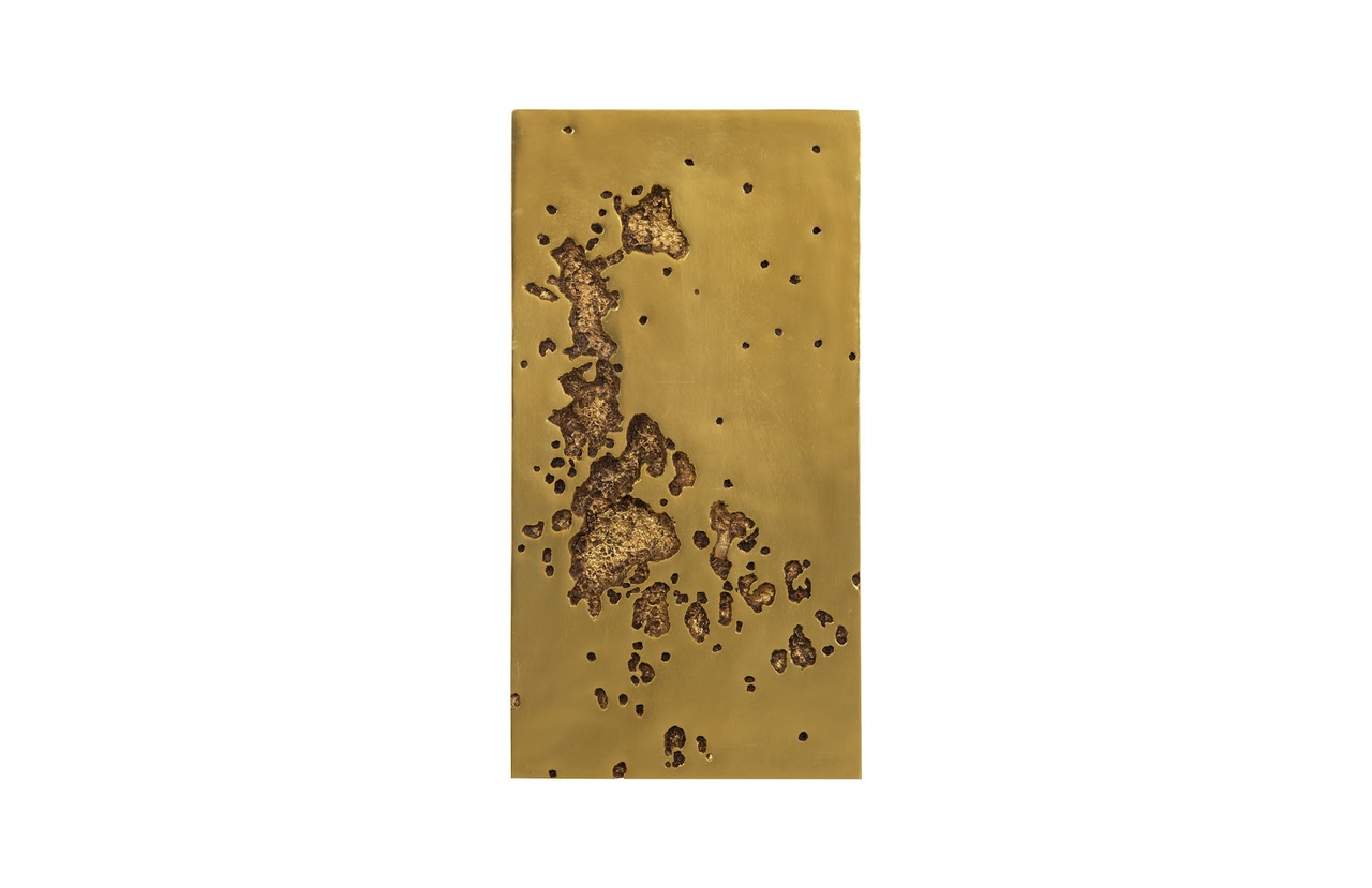 Splotch Rectangular Wall Art In Gold by Phillips Collection | 1StopBedrooms