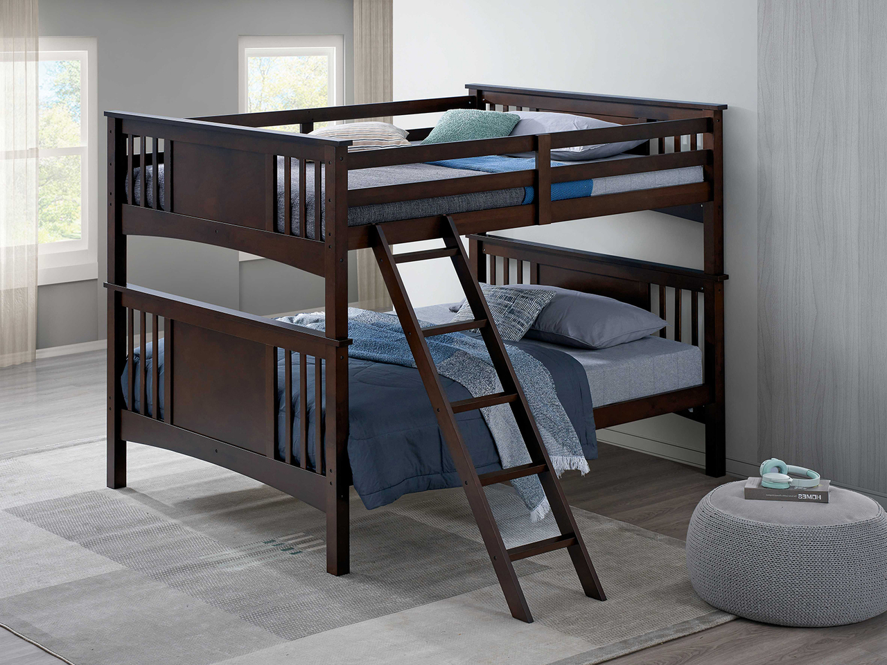 Spring Creek Full Over Full Bunk Bed In Dark Walnut by Furniture of ...
