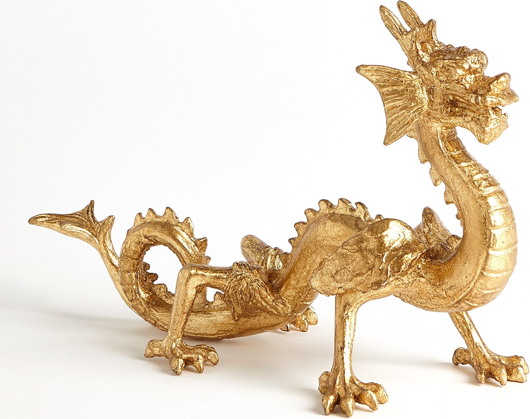 Standing Dragon In Gold Leaf by Global Views | 1StopBedrooms