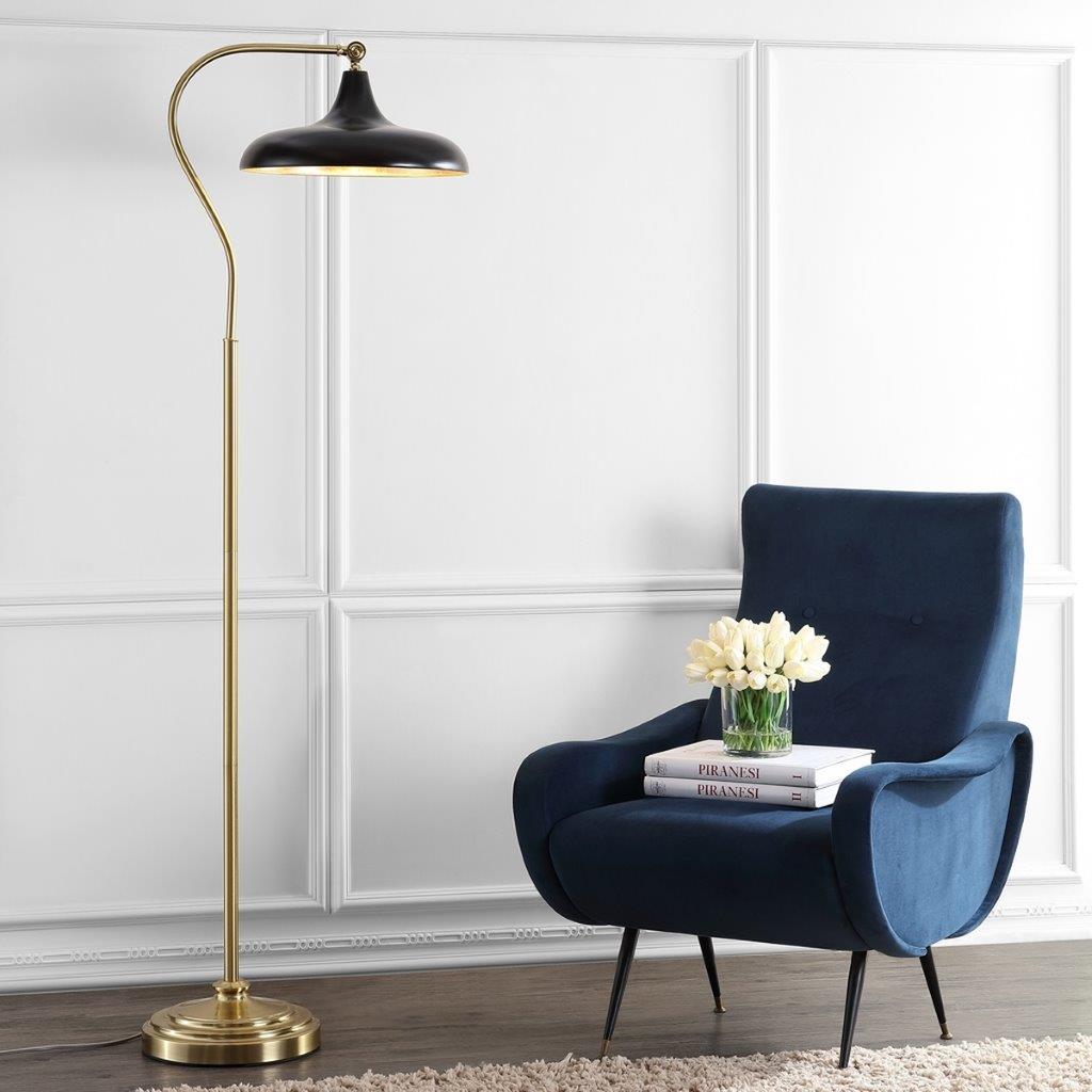 Stefan Brass and Gold Floor Lamp