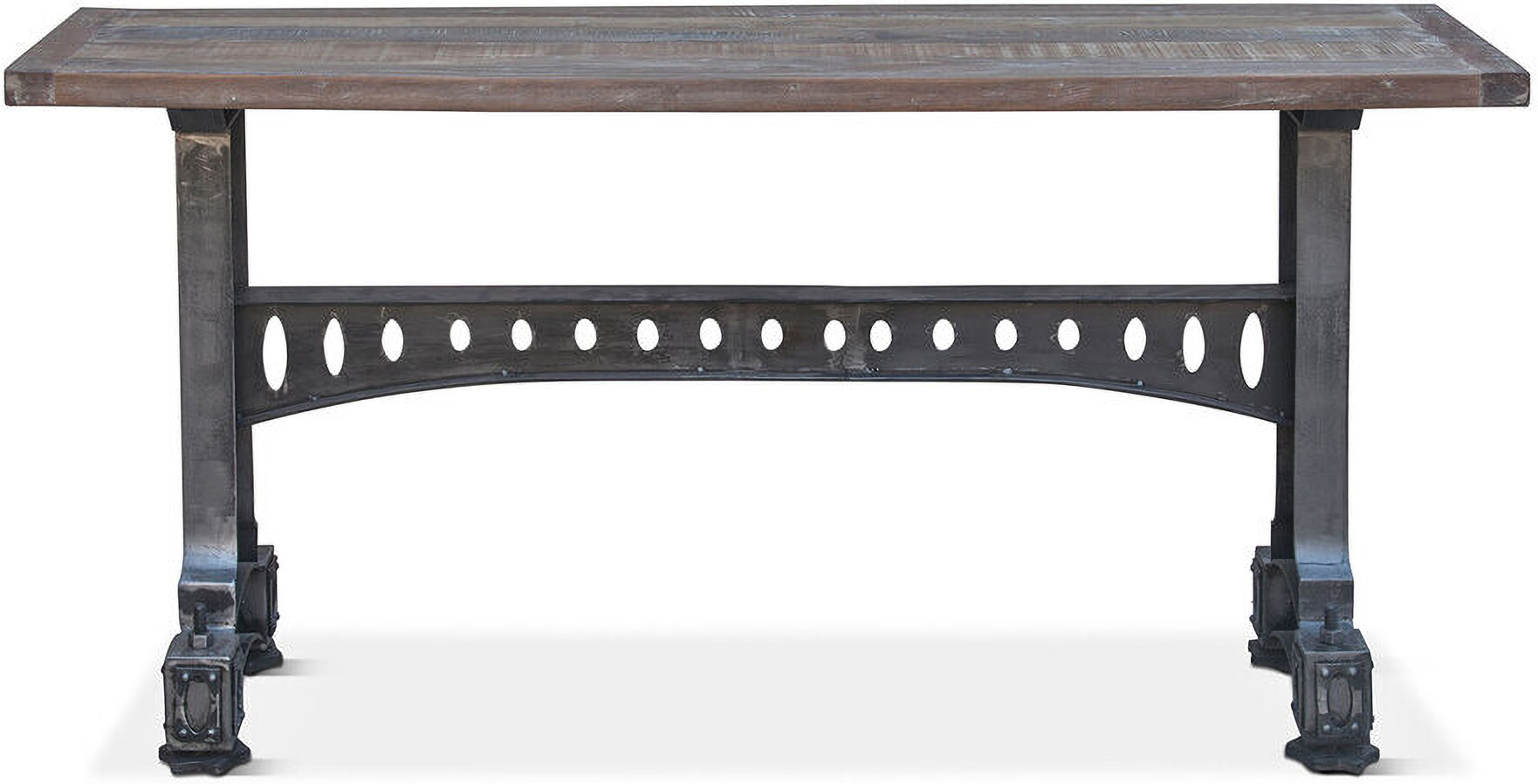 Sterling 66 Inch Console Table with Cast Iron and Teak In Gray by Home ...