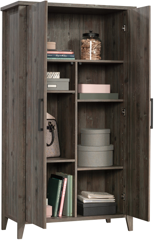 Sauder Sliding Door Storage Cabinet, Rural Pine Finish