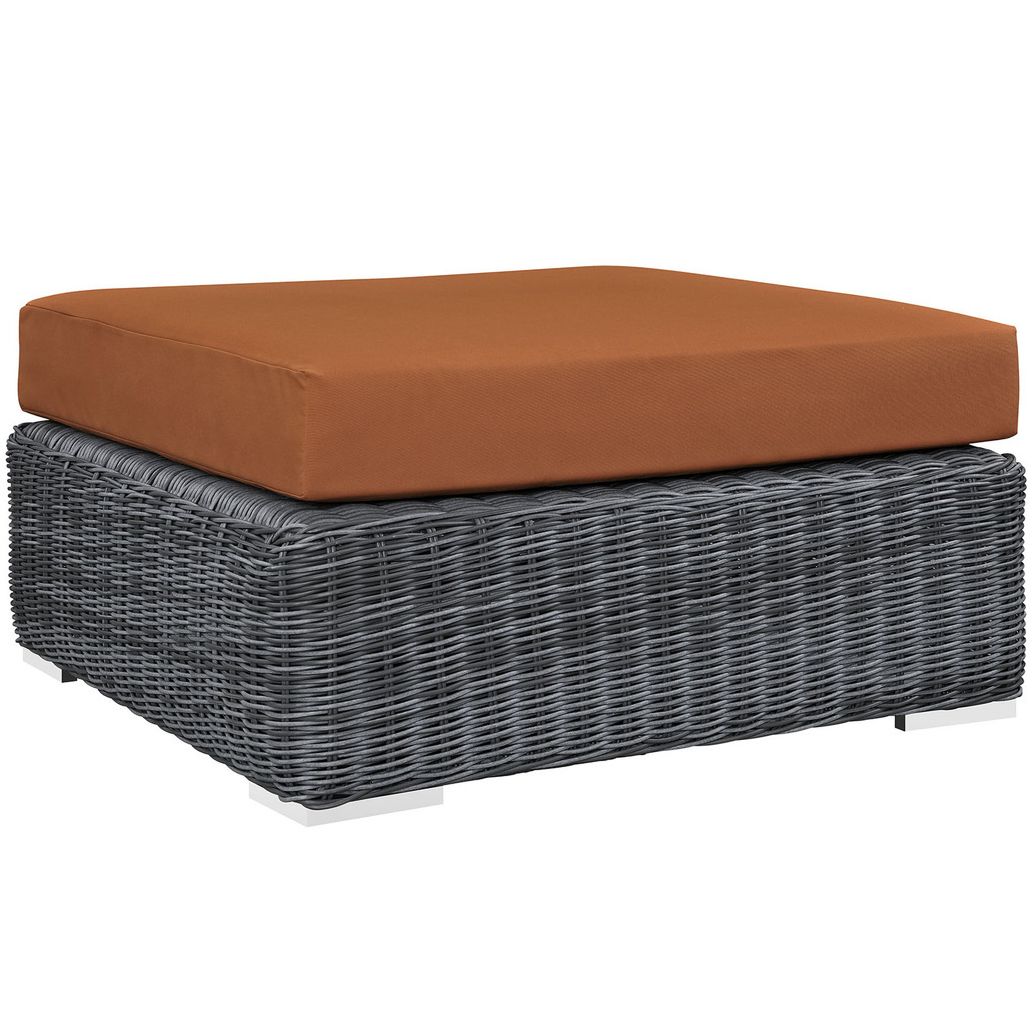 Summon Outdoor Patio Sunbrella Square Ottoman In Canvas Tuscan by ...