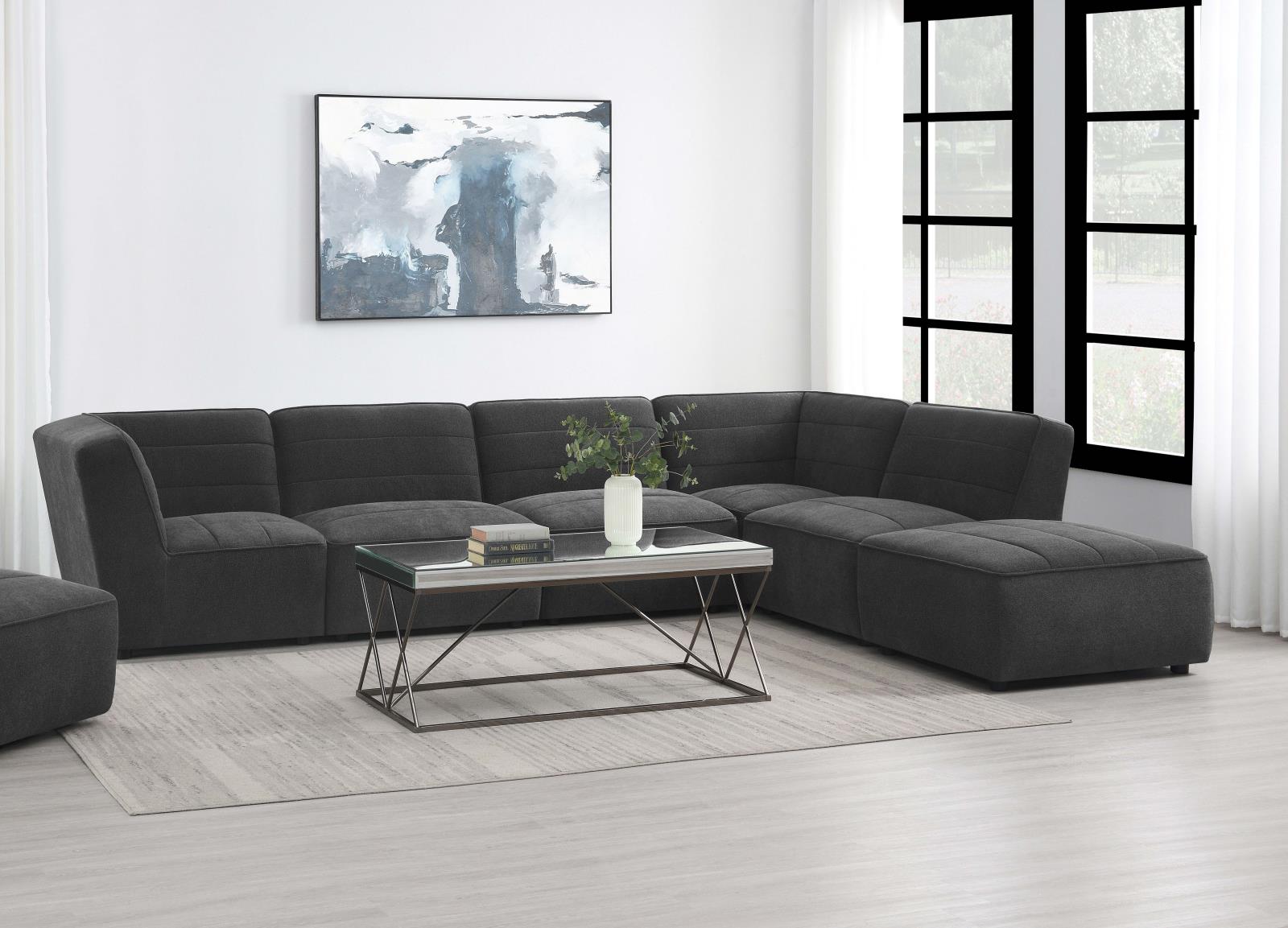 Dark grey modular deals sectional