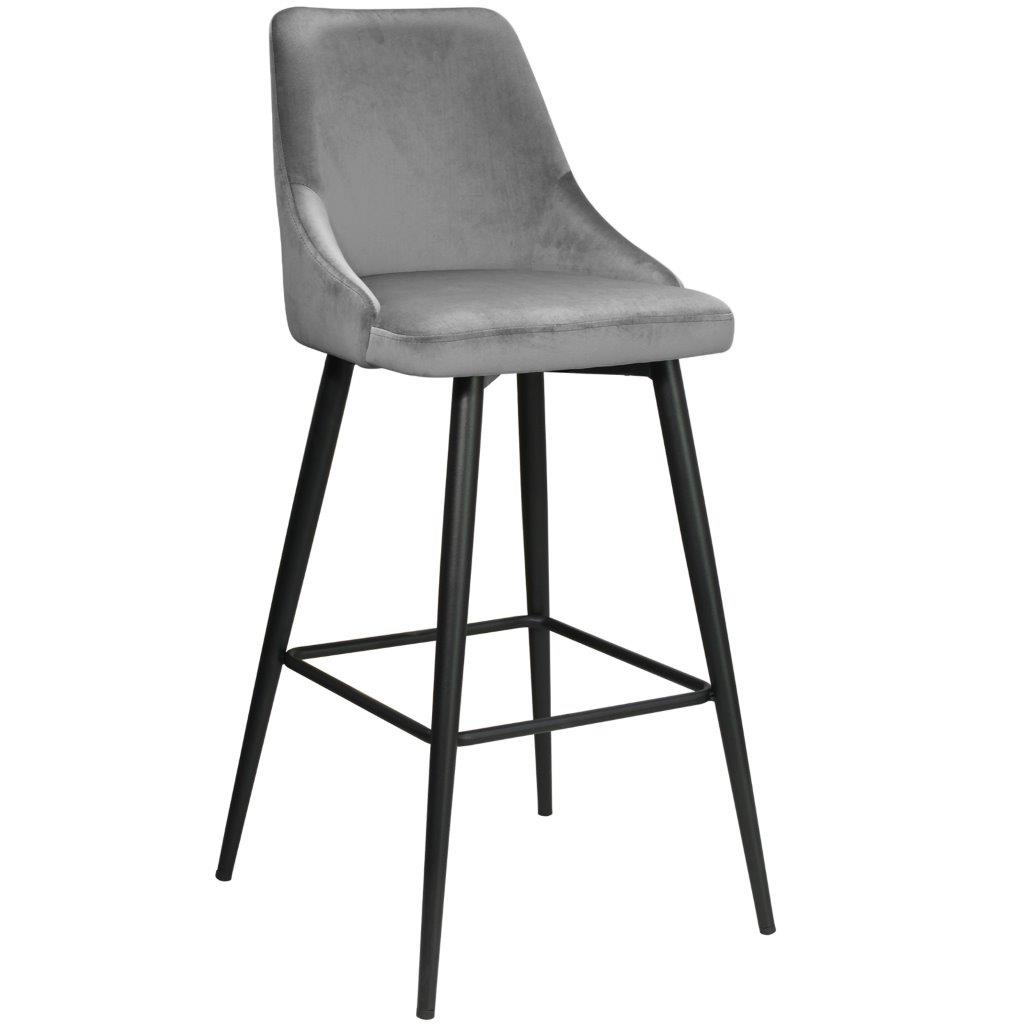 Grey velvet counter stool hot sale