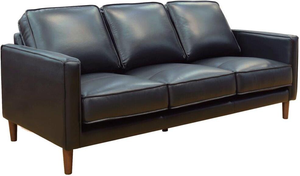Naomi Home Top Grain Genuine Leather Mid-Century Sofa