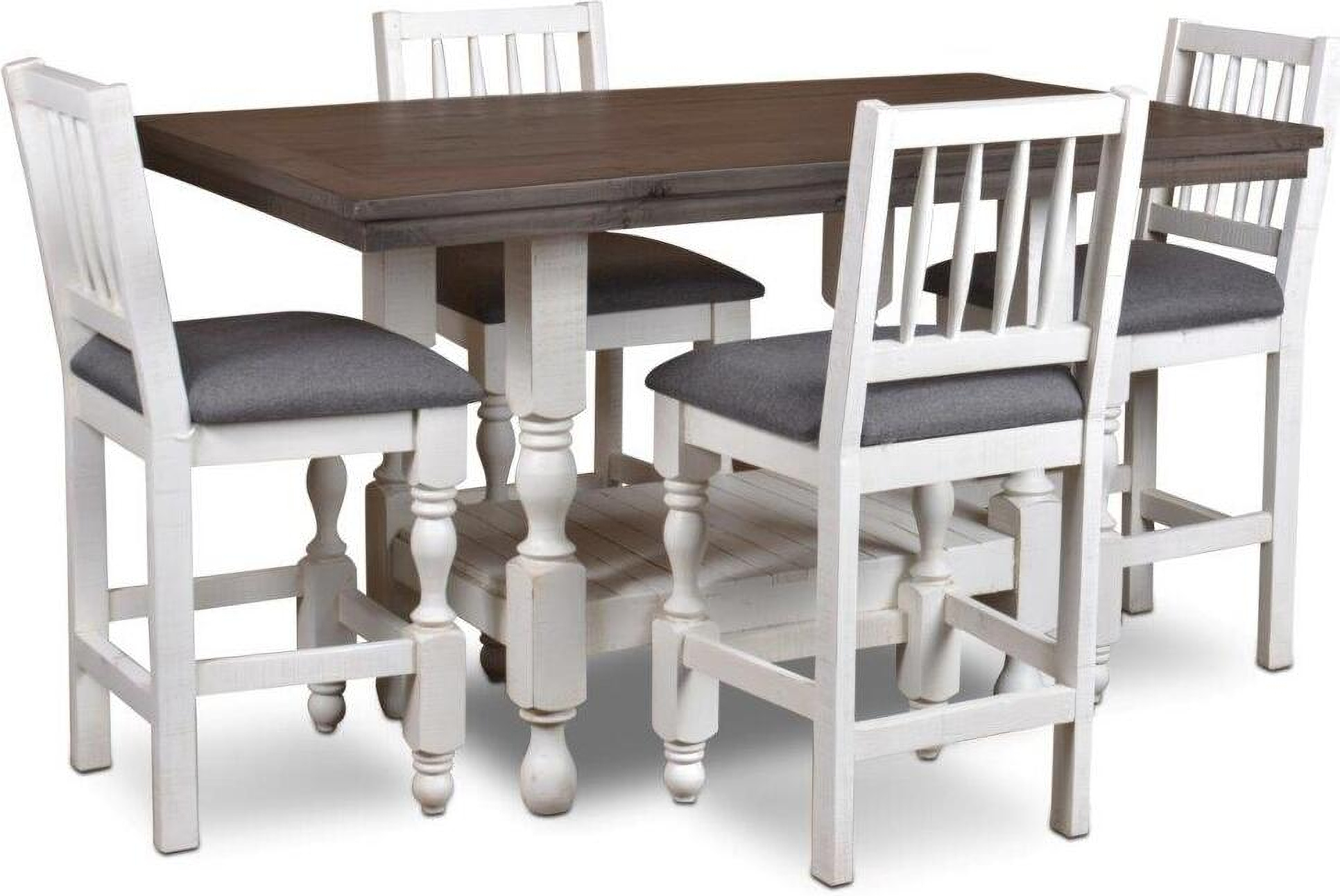 Sunset Trading Rustic French 60 Inch Rectangular Counter Height Dining 