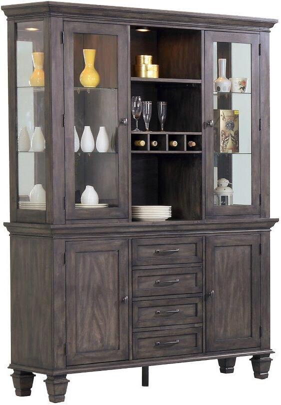 Gray China Cabinet