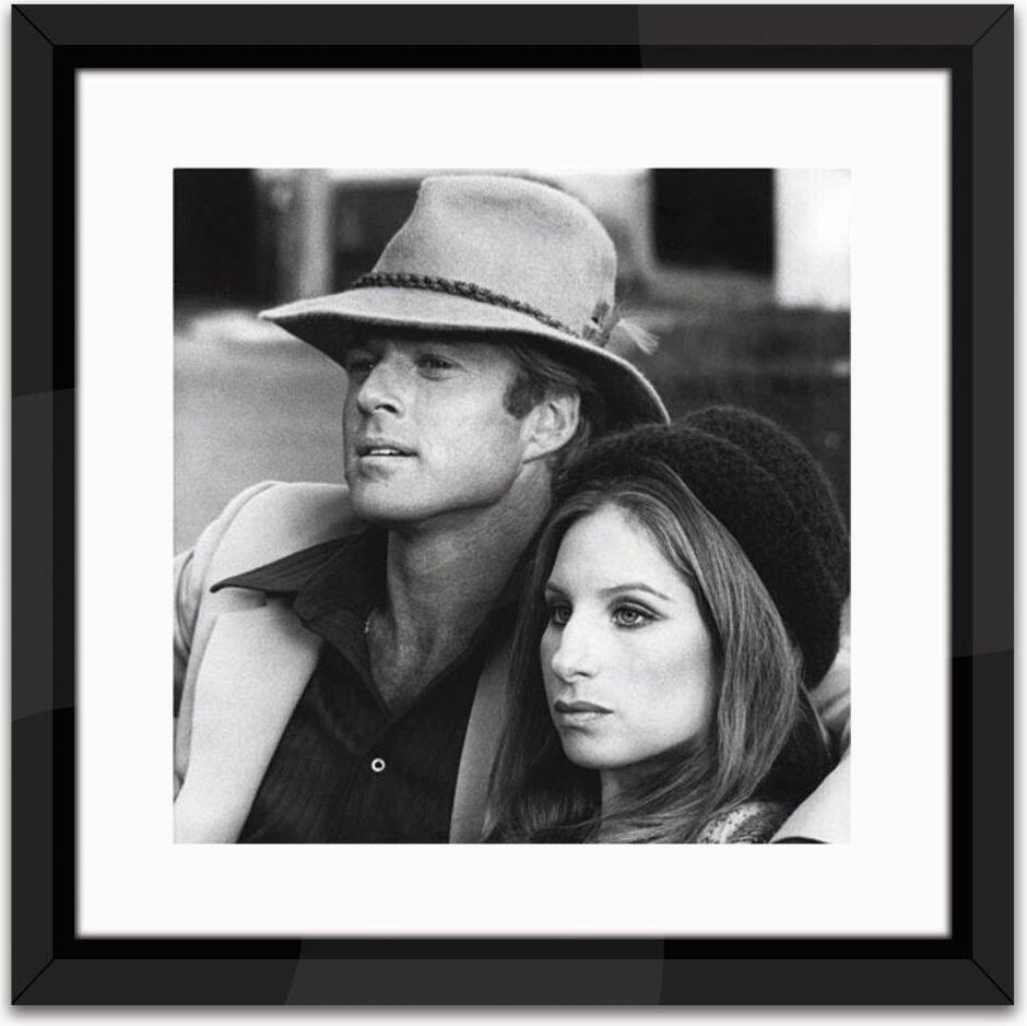 Worlds Away Robert Redford and Barbara Streisand - Black Lacquer Frame