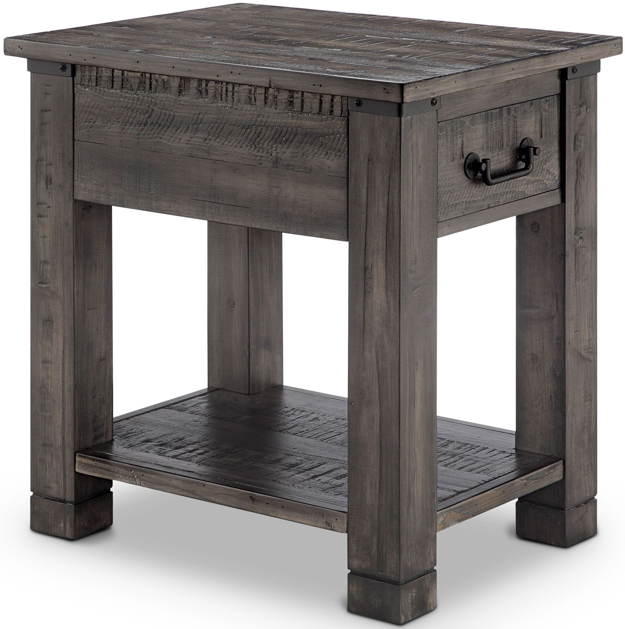 Magnussen Abington Weathered Charcoal Rectangular End Table Abington Collection 6 Reviews