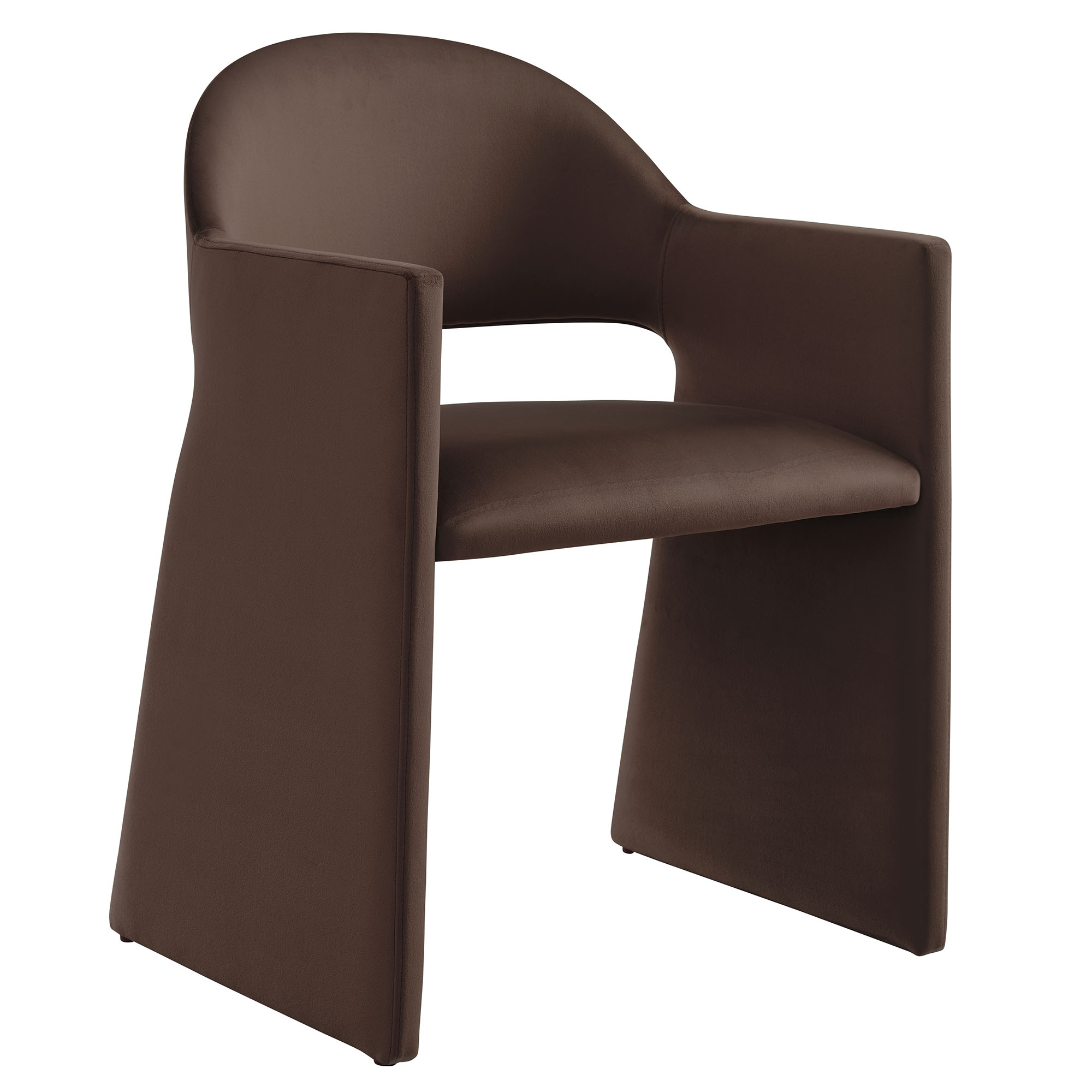 Talia Performance Velvet Dining Armchair In Chocolate Brown by Modway — free download