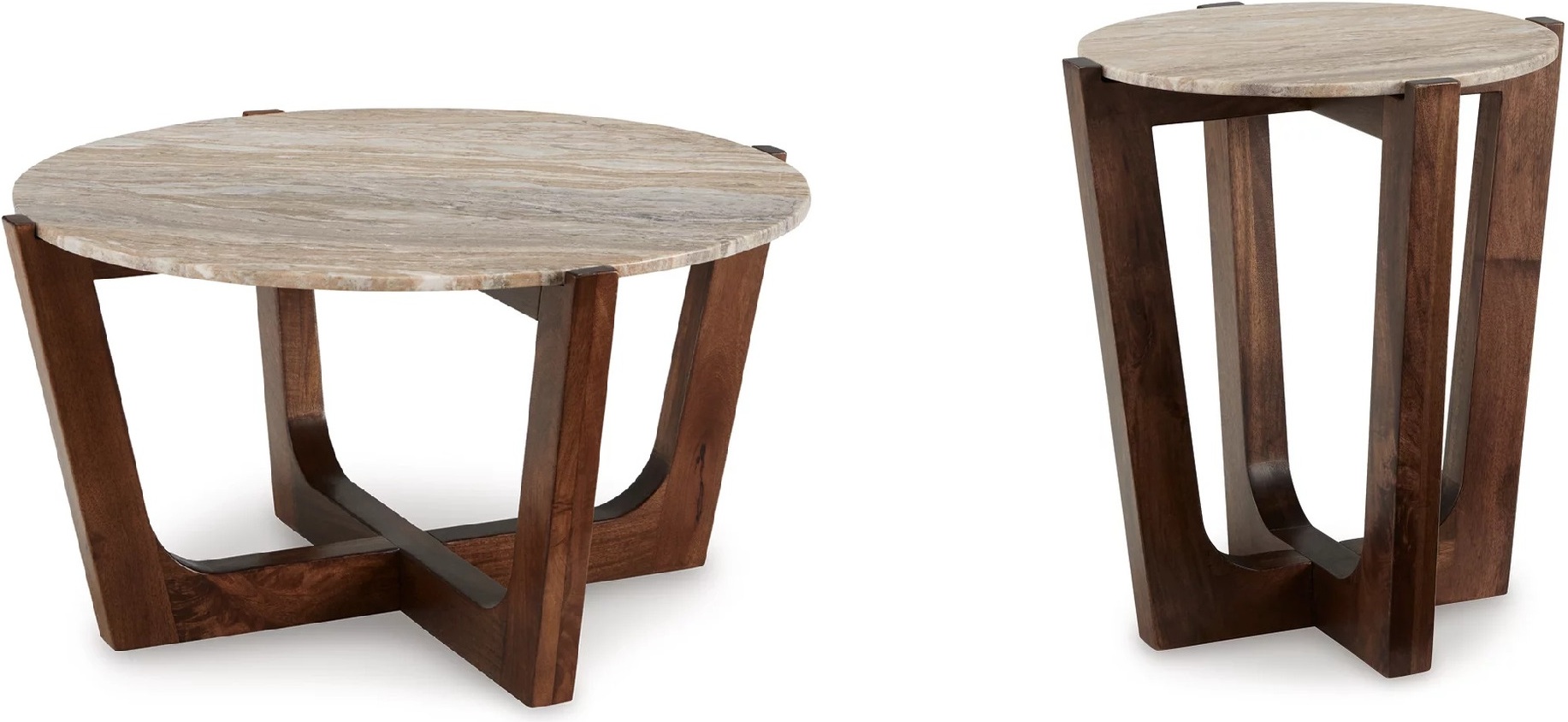 ta 様 Tanidore Occasional Table Set In Warm Brown by Ashley Furniture