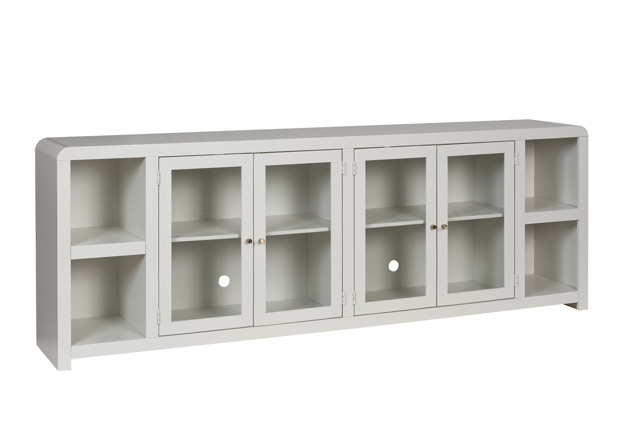Taylor 96 Inch Console with 4 Doors In White by Aspenhome | 1StopBedrooms
