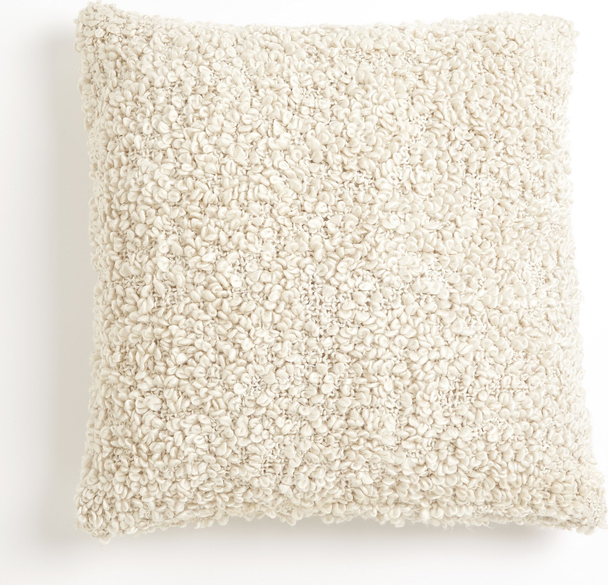 Textured Boucle Pillow In Natural by Global Views 1StopBedrooms