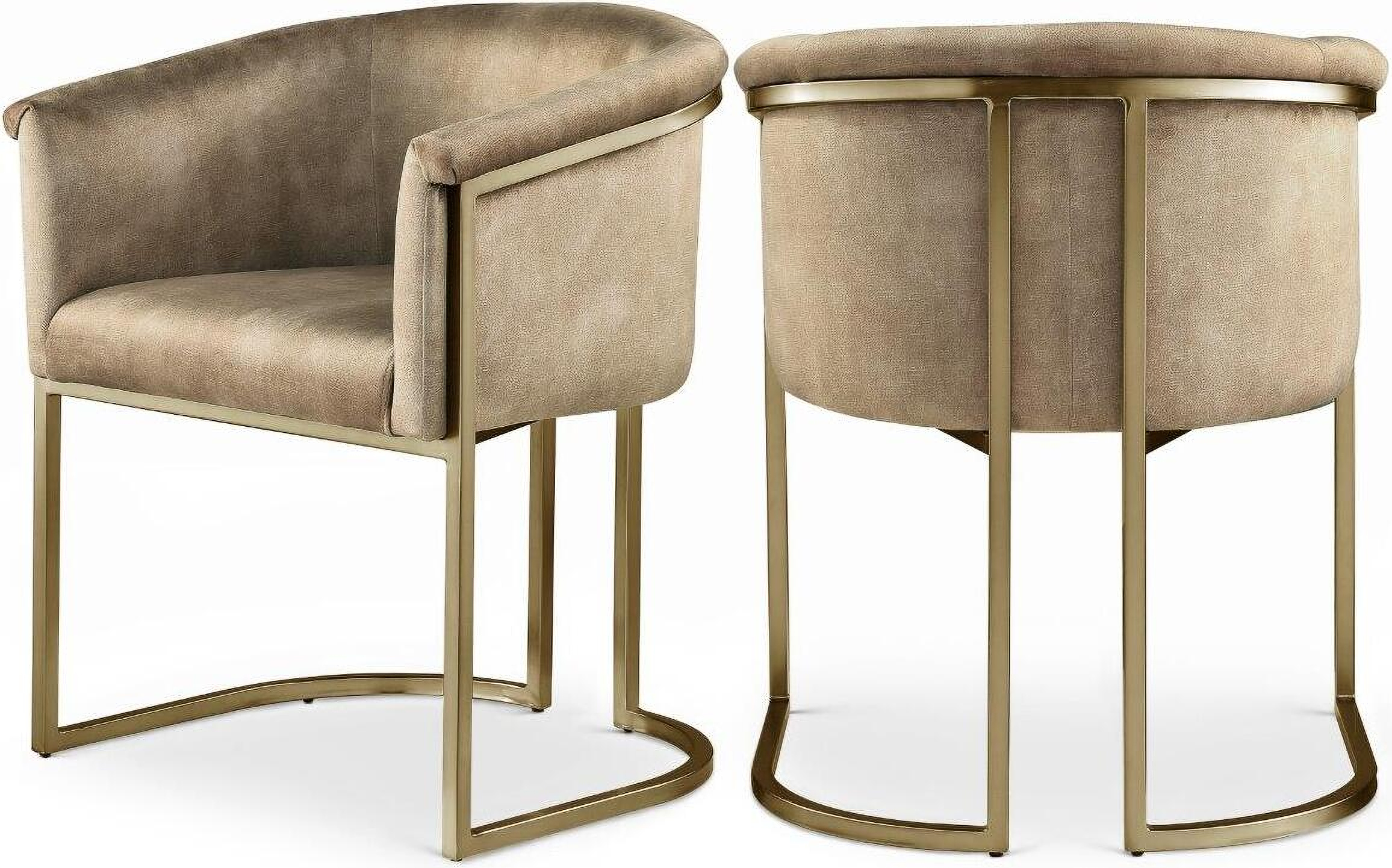 Velvet beige dining online chairs