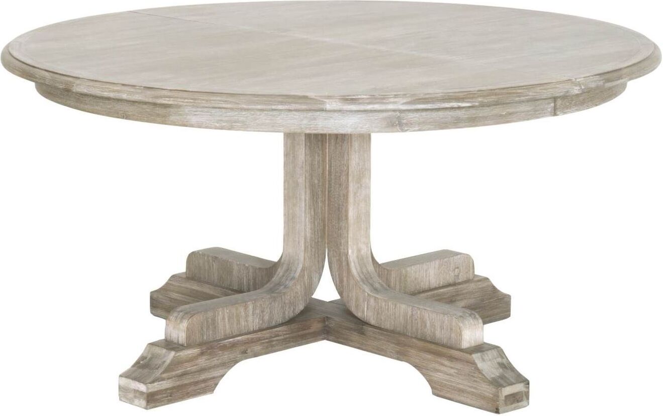 Torrey Natural Gray 60 Extendable, Round Dining Table With Leaves 60