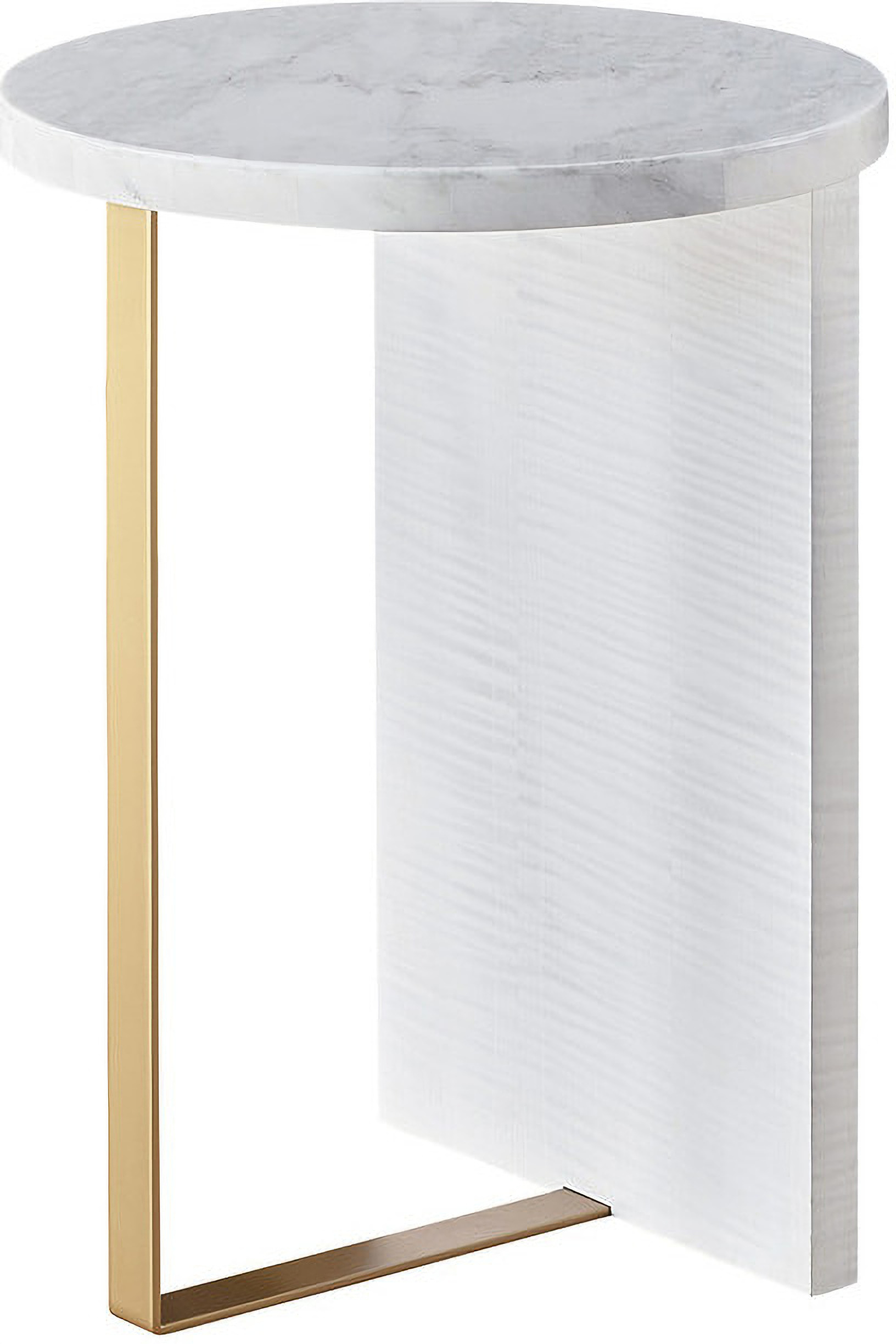 Tranquility Reverie Round Accent Table In White Marble by Universal ...