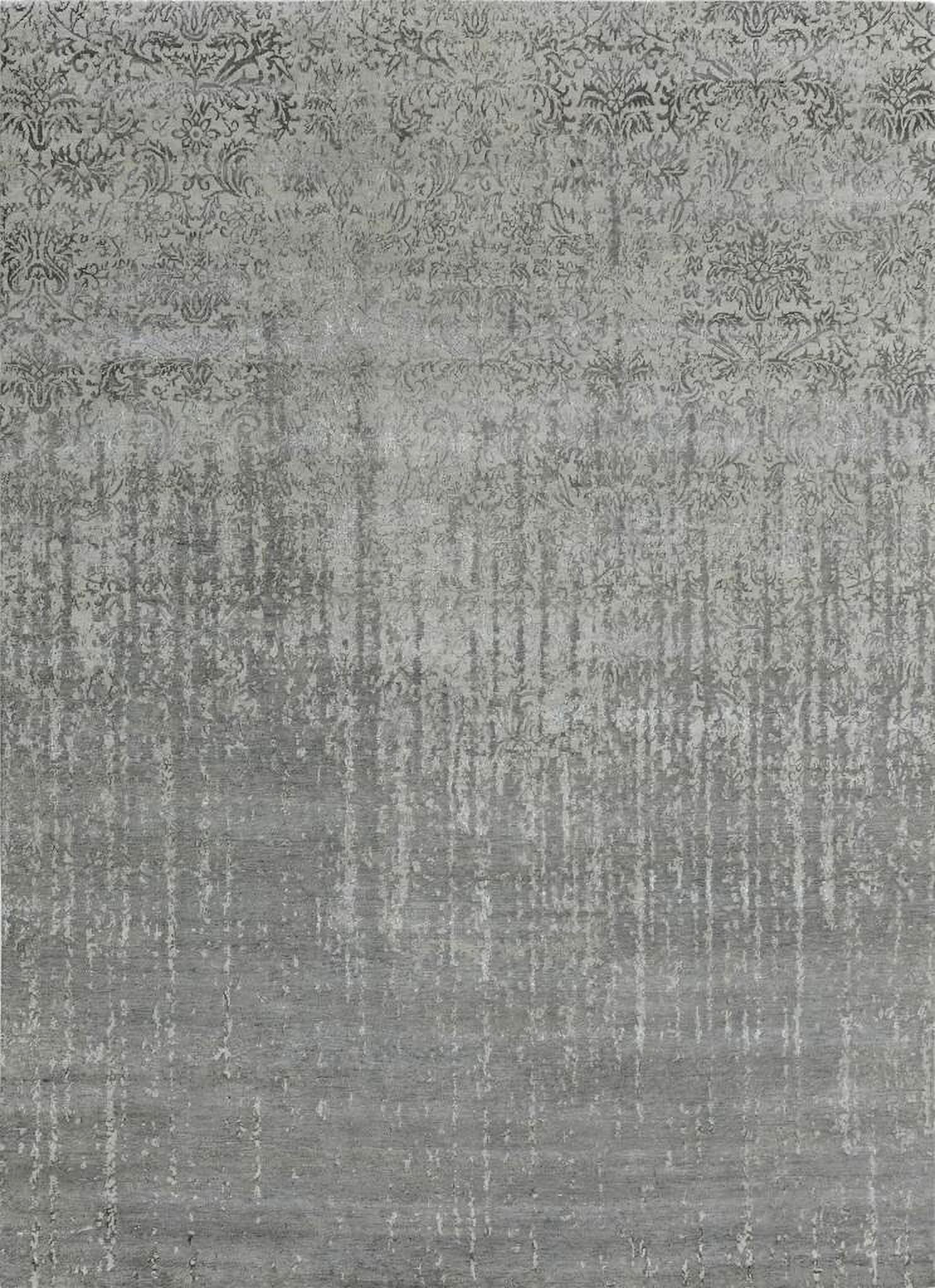 Transitional Collection Hand-Knotted Silk and Wool Area Rug- 7' 11