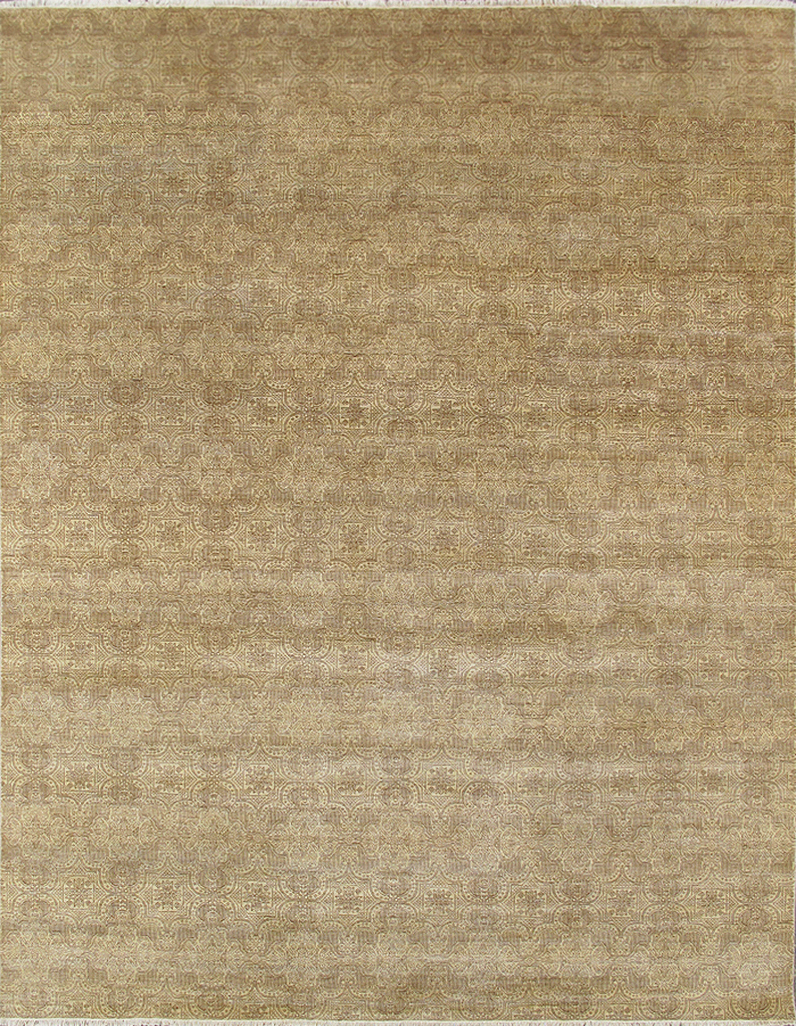 Transitional Collection Hand-Knotted Silk and Wool Area Rug- 9' x 11' 6 ...