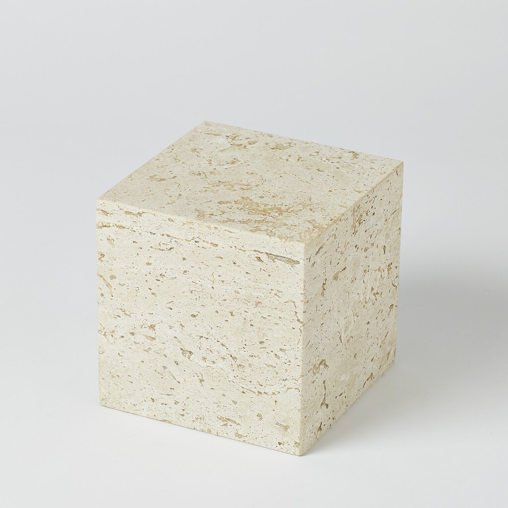 Modular Cube Risers Travertine Small Cube Riser In Bronze by Global Views | 1StopBedrooms