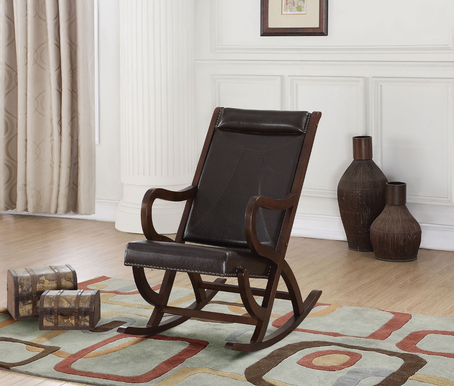 Triton Rocking Chair Espresso Walnut by ACME 1StopBedrooms