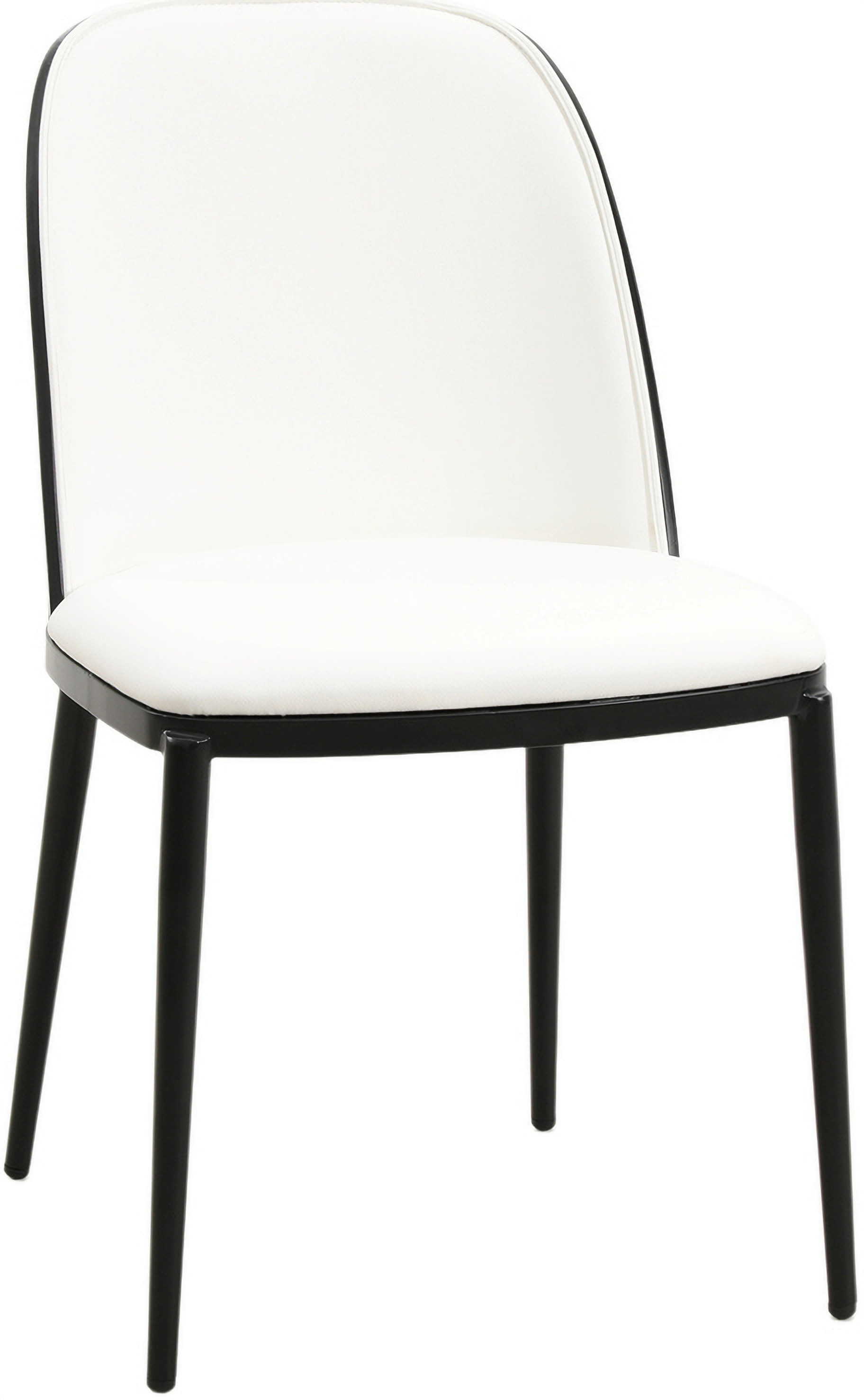Tule Dining Side Chair In Black and White by LeisureMod | 1StopBedrooms