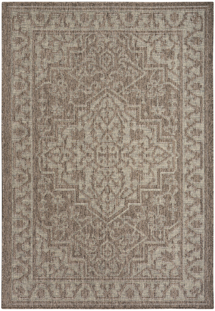 Tulum Outdoor Rug Tulum 6' x 9' Outdoor Rug In Brown by Nourison | 1StopBedrooms