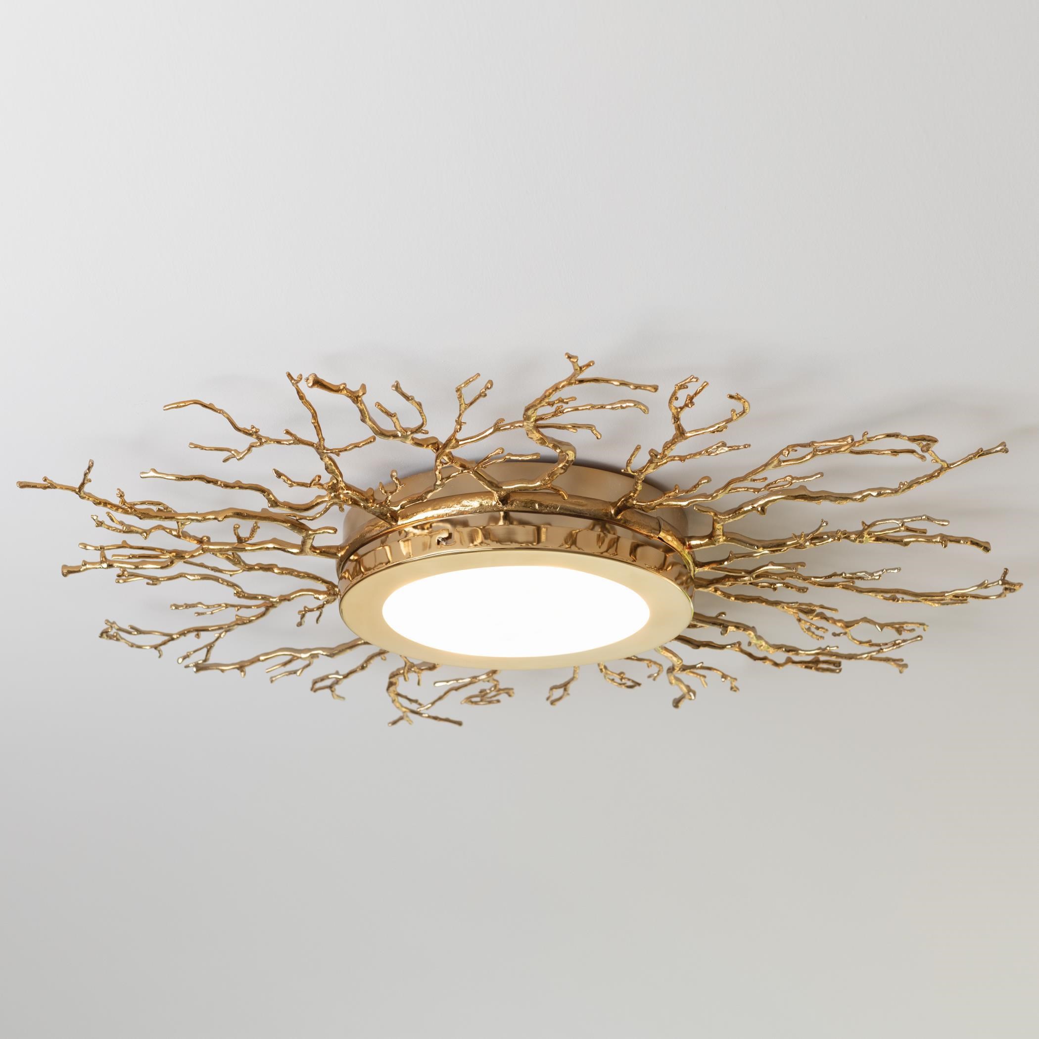 Twig Ceiling Fixture In Brass by Global Views | 1StopBedrooms
