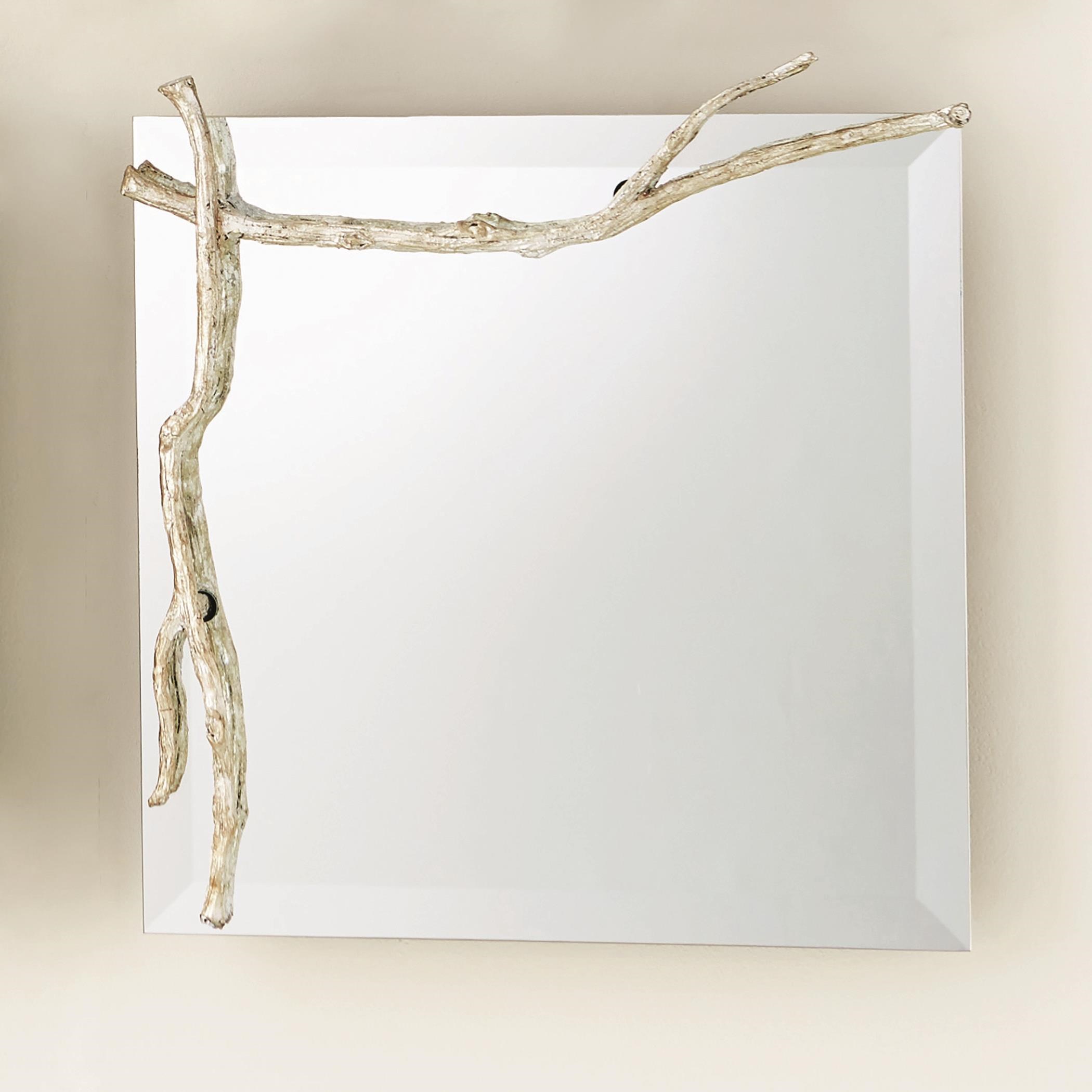 Twig Small Mirror In Silver Leaf by Global Views | 1StopBedrooms