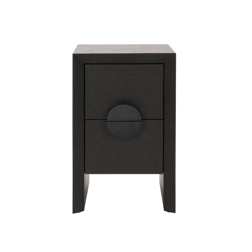 Two Drawer Small Side Table In Black by Worlds Away | 1StopBedrooms