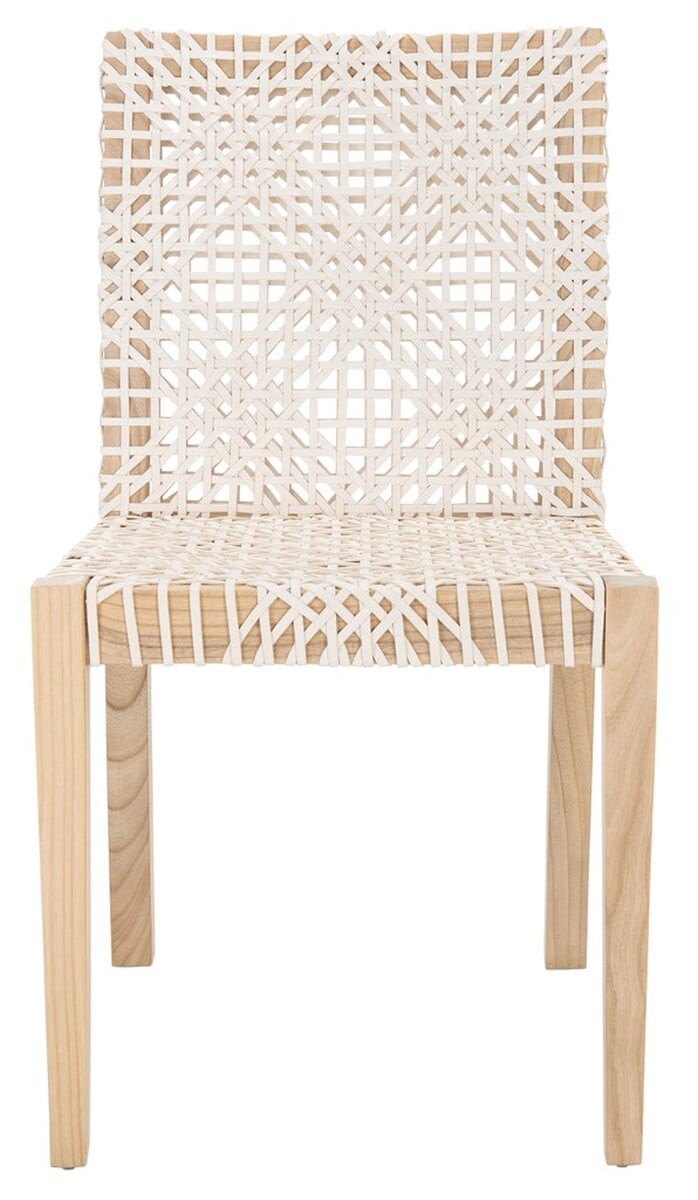 Leather weave dining online chairs