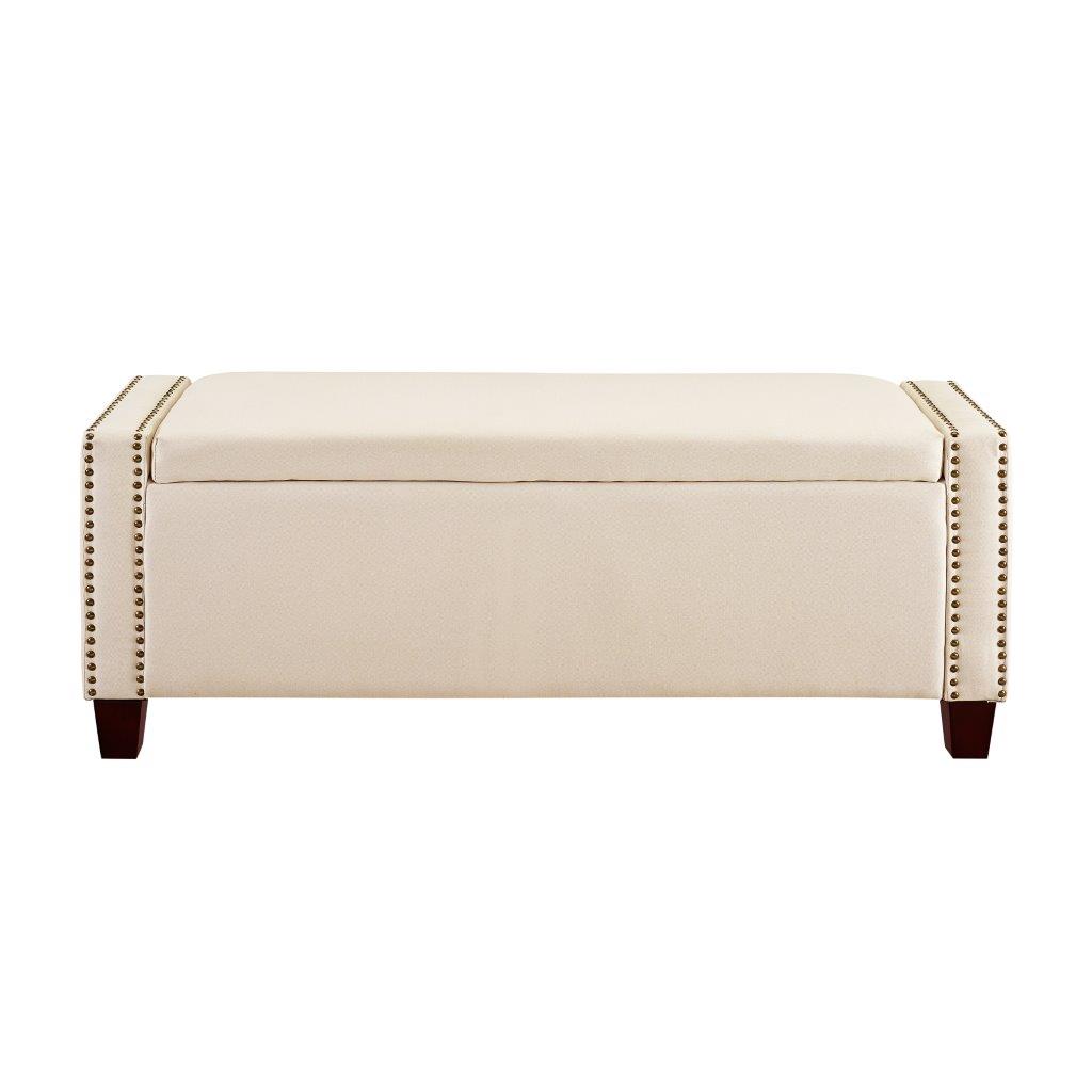 Pulaski Upholstered End Bed Storage Bench In Linen