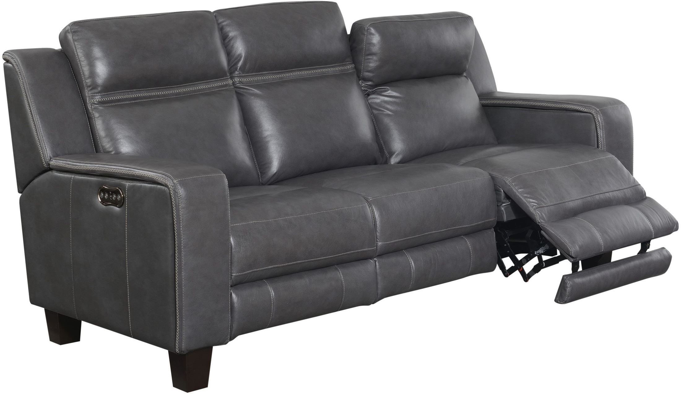 Beckett Graphite Leather Power Reclining Sofa
