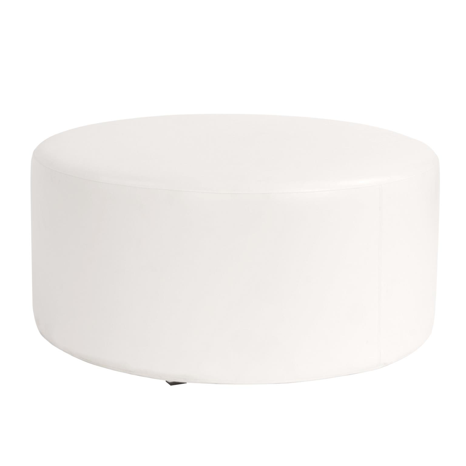 Universal Round Ottoman Atlantis White In White by Howard Elliot ...