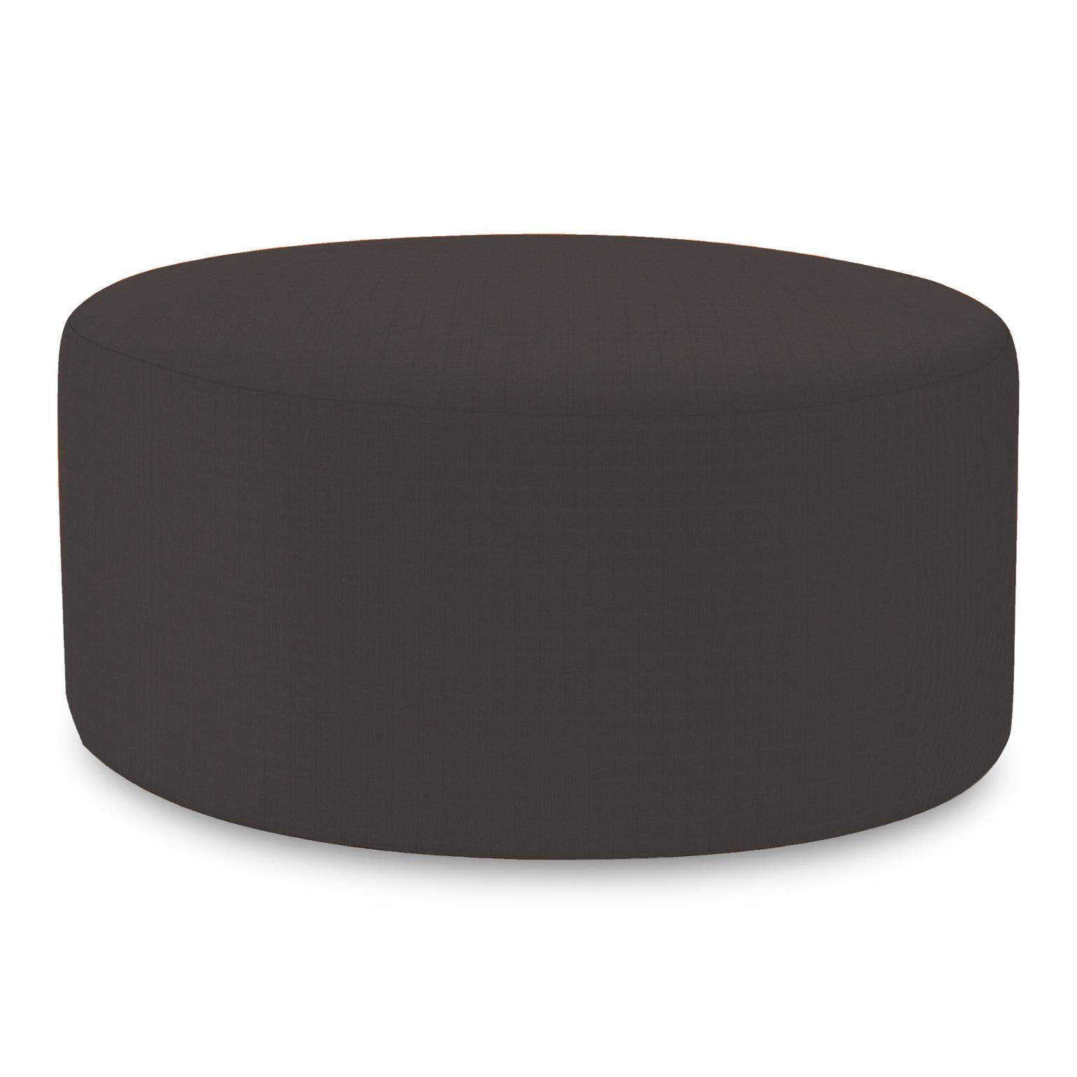 Universal Round Ottoman Cover Seascape (Cover Only) In Charcoal by Howard Elliott | 1StopBedrooms