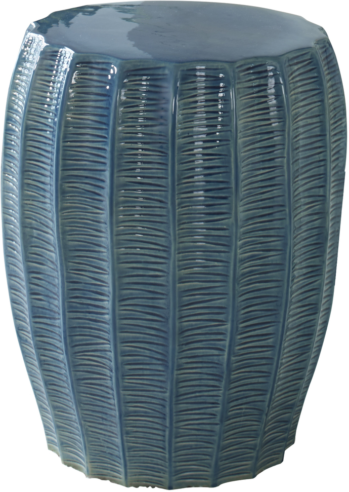 Uttermost Harbor Aque Blue Garden Stool | 1StopBedrooms