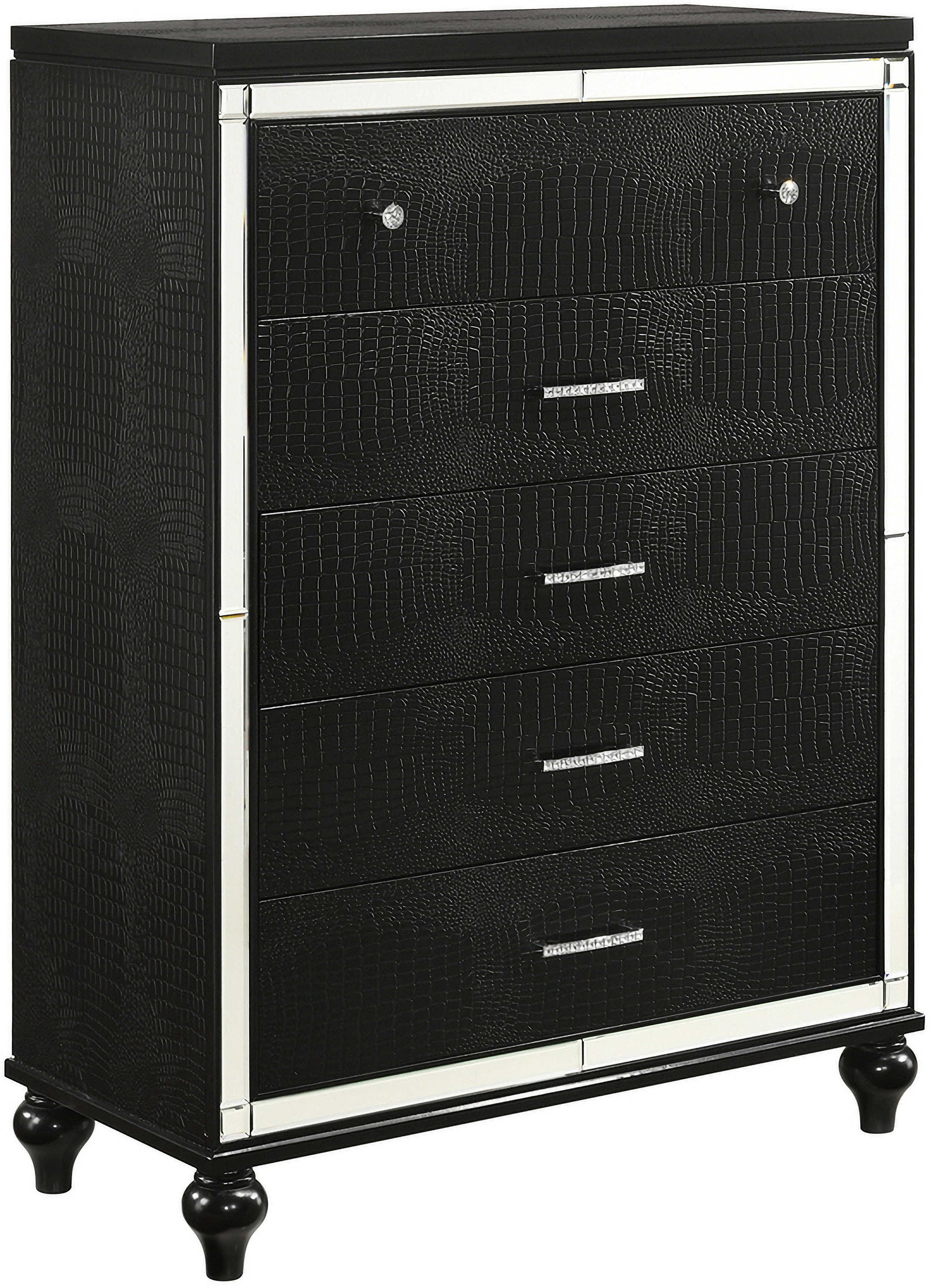 Velarde Chest Valentino Chest In Black by New Classic | 1StopBedrooms