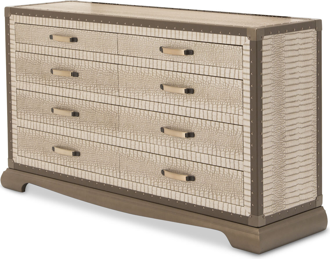 Valise Upholstered Dresser In Amazon Tan Gator 1StopBedrooms