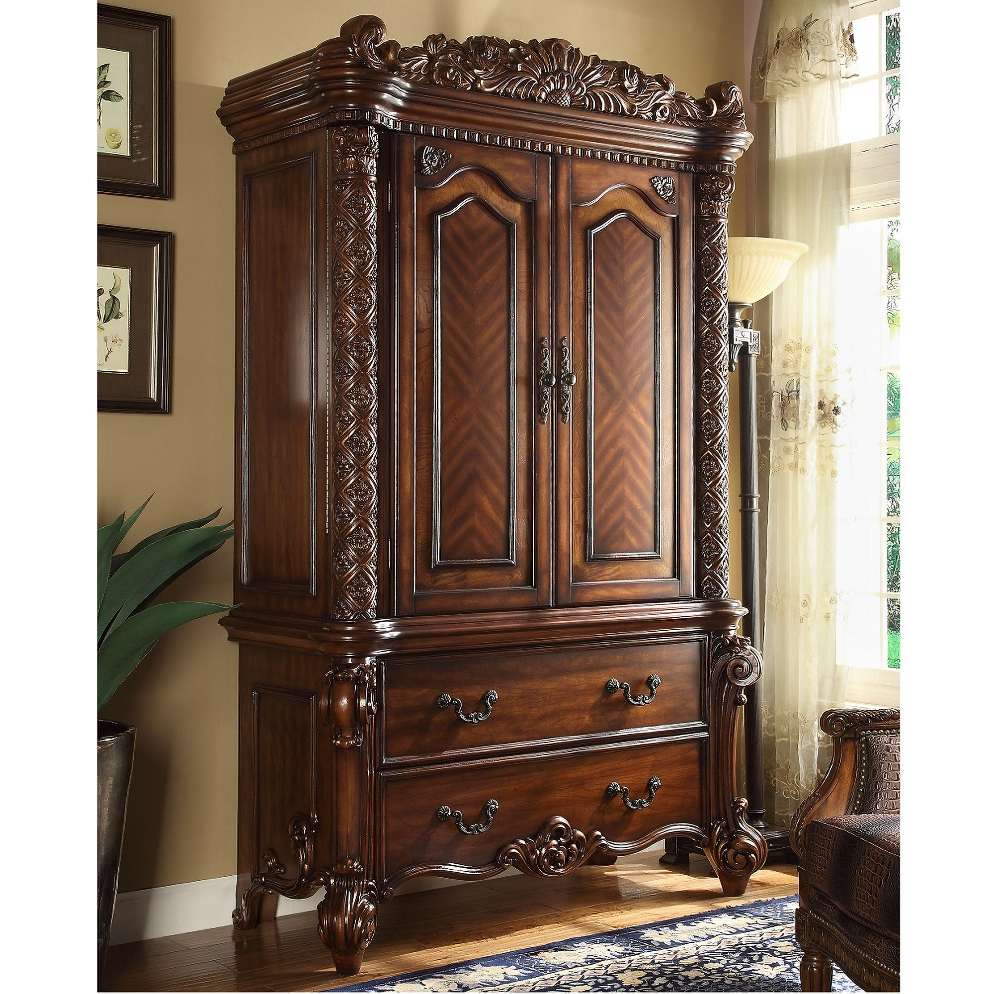 Vendome Cherry Tv Armoire by ACME | 1StopBedrooms