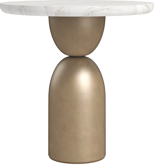 Spot Table Examples Verge Spot Table In White and Bronze by A.R.T. | 1StopBedrooms