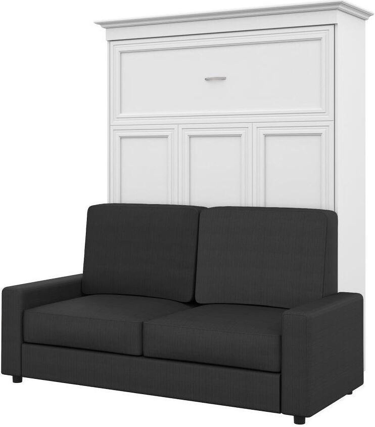 Versatile by Bestar 2Piece Queen Wall Bed and Sofa Set White and