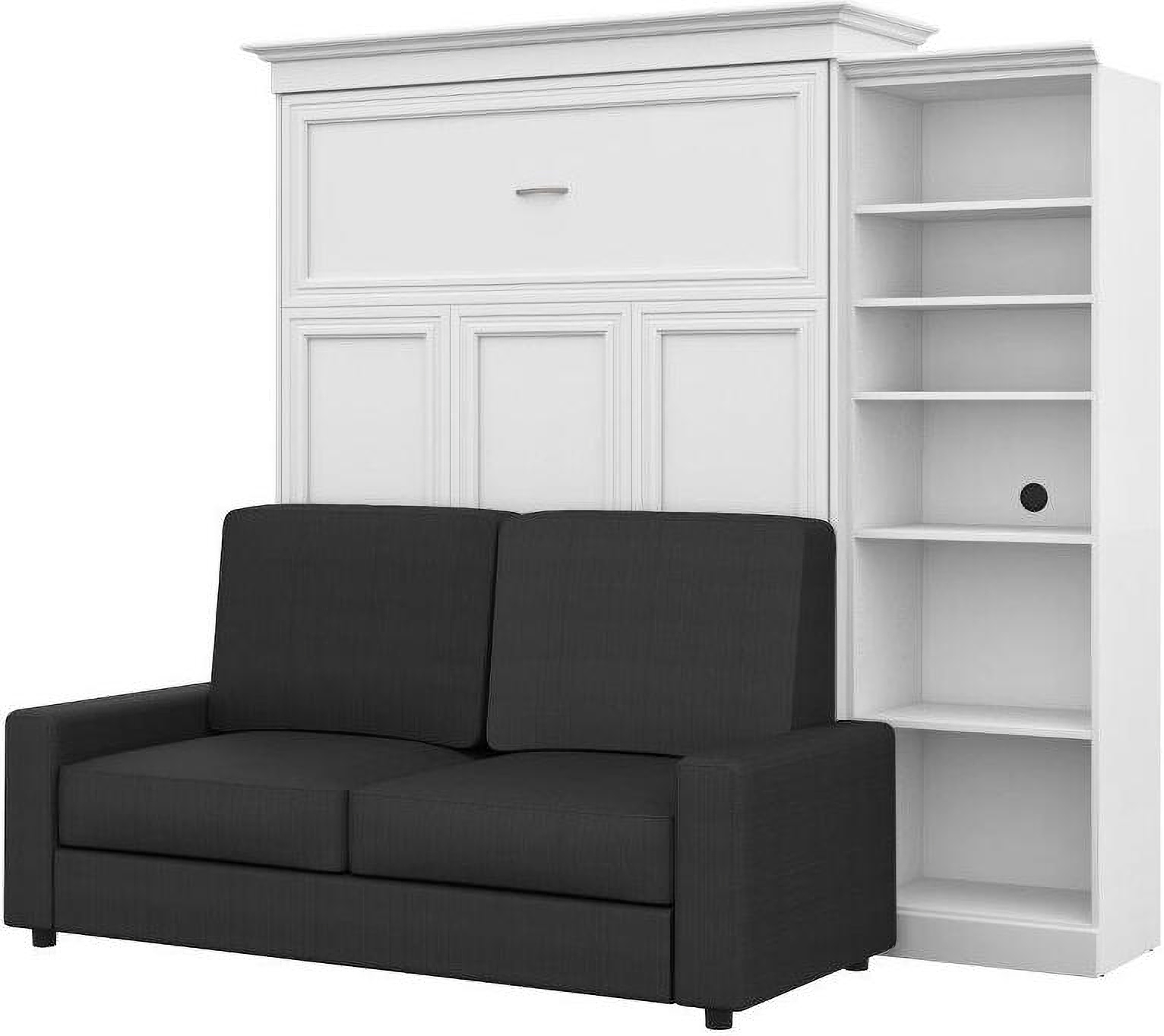 Versatile by Bestar 3Piece Queen Wall Bed, Storage Unit and Sofa Set