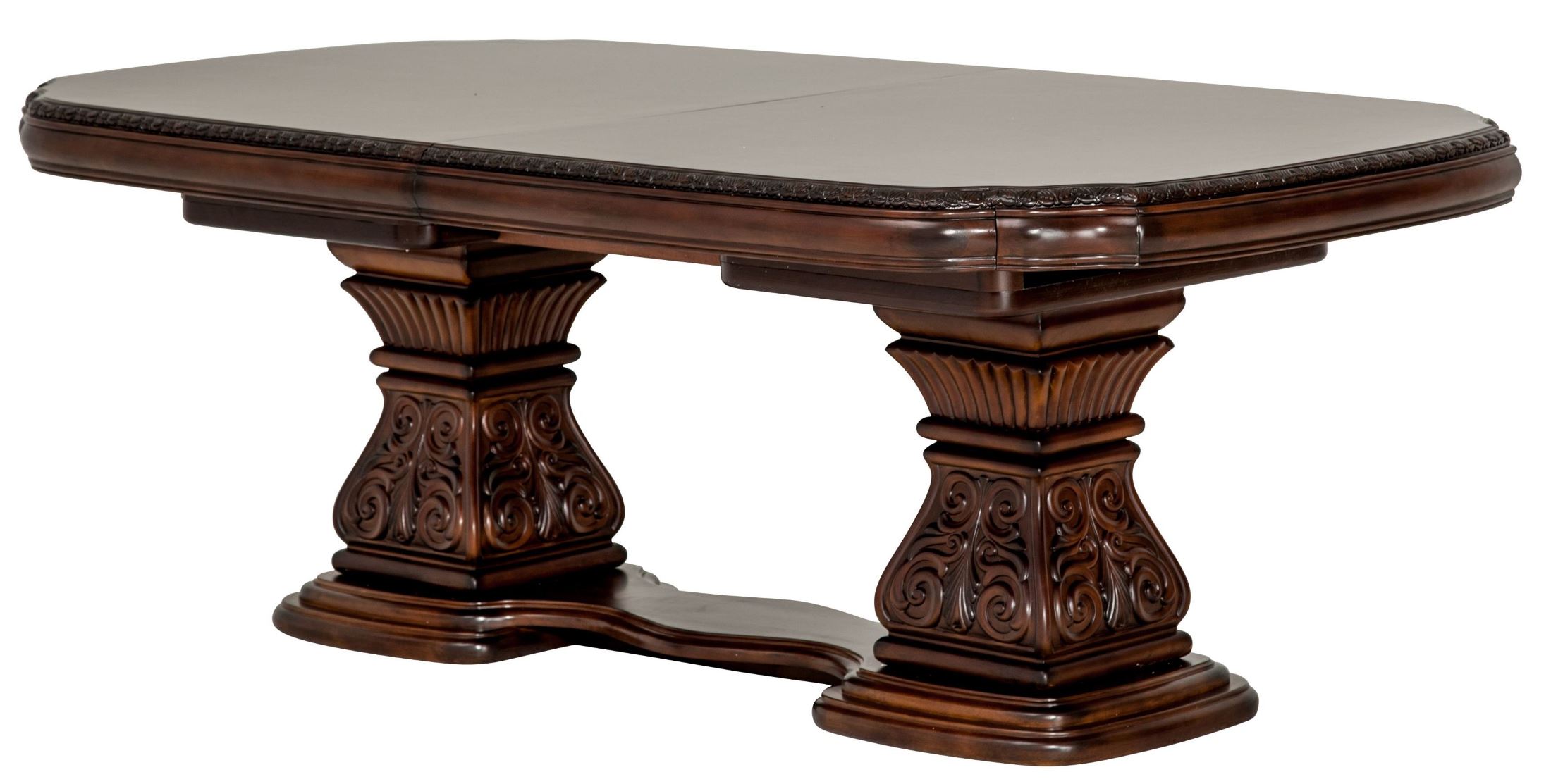 AICO Villagio Double Pedestal Rectangular Dining Table - The Villagio