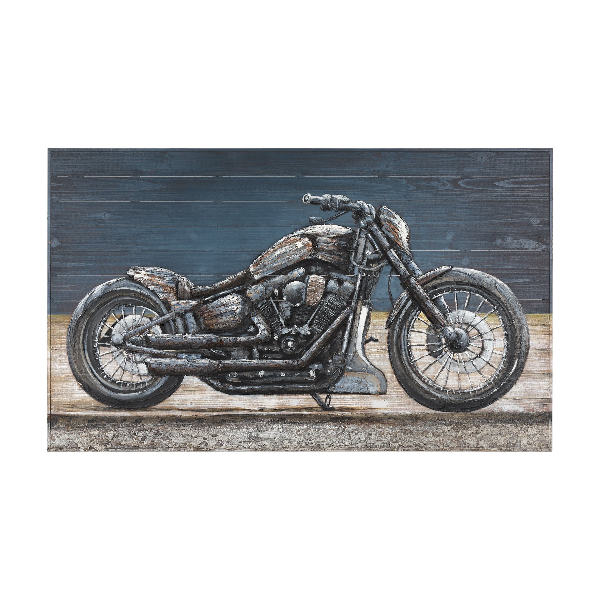 Vintage Cylinder 60 x 36 Inch Hand Painted On Wood Oil Painting by