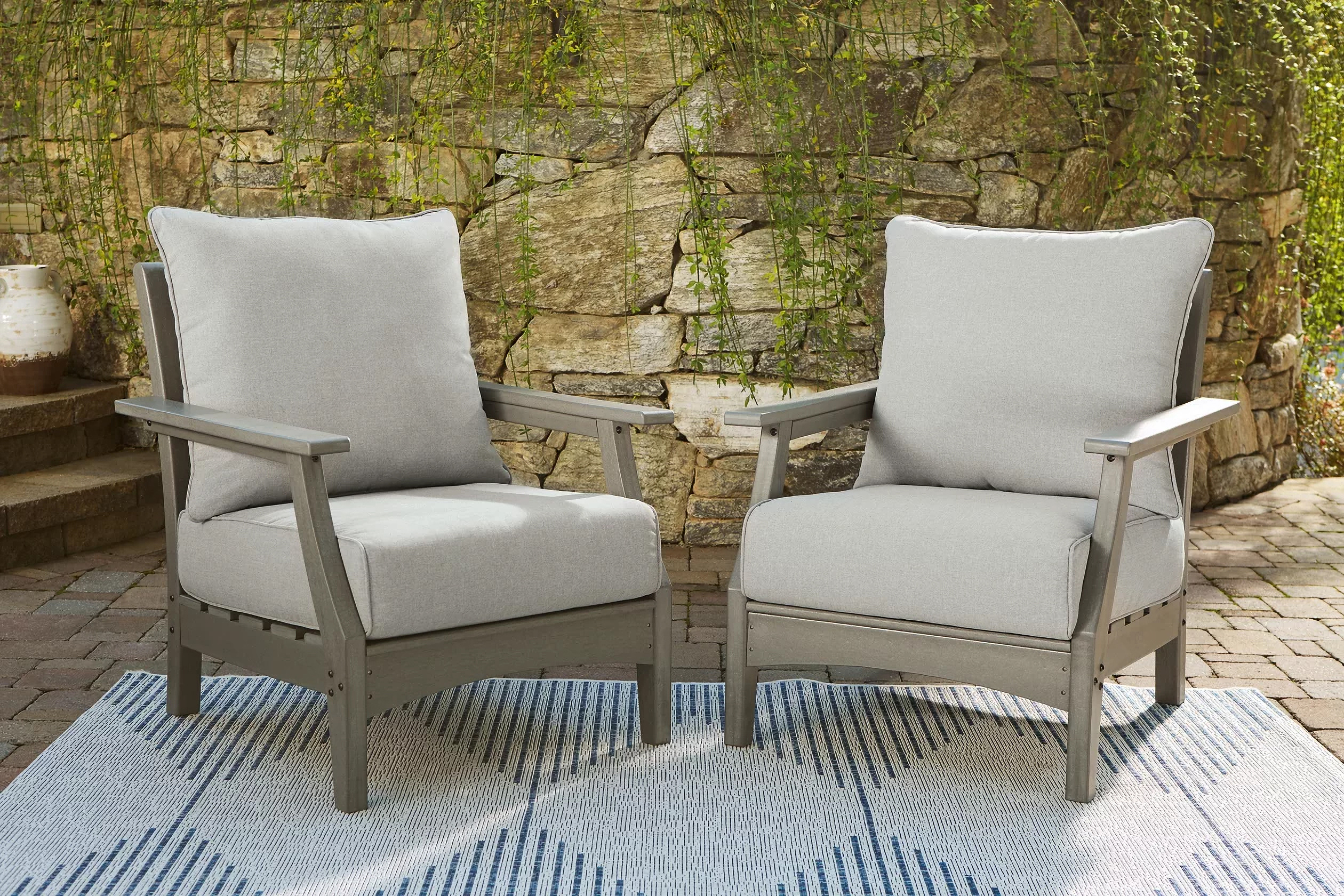 Visola Outdoor Lounge Chair Set of 2
